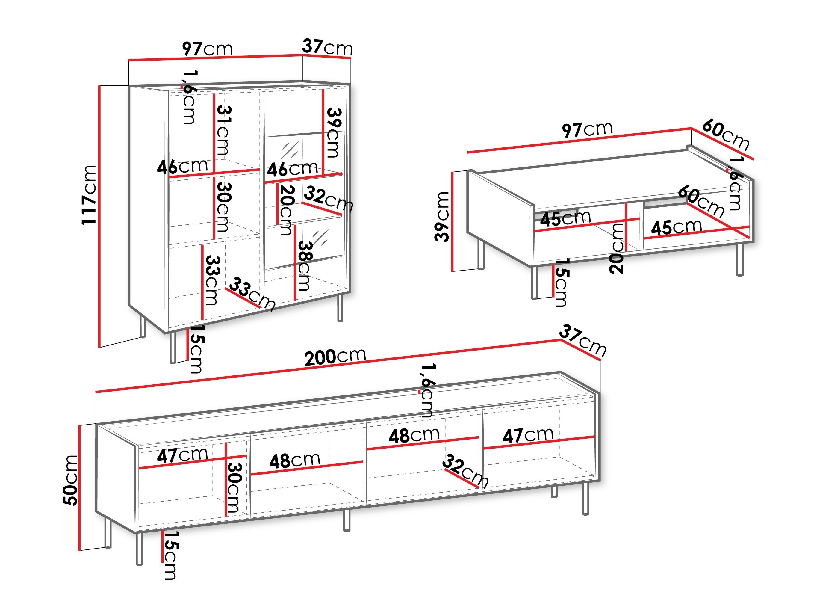 Conjunto para sala de estar Comfivo Belviro II