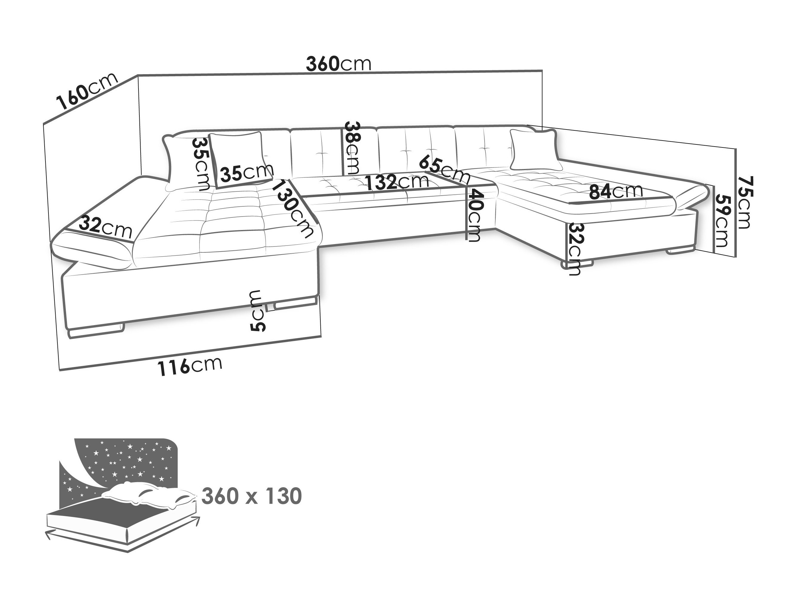 Sofá de canto Comfivo Ficus (Boss 14)