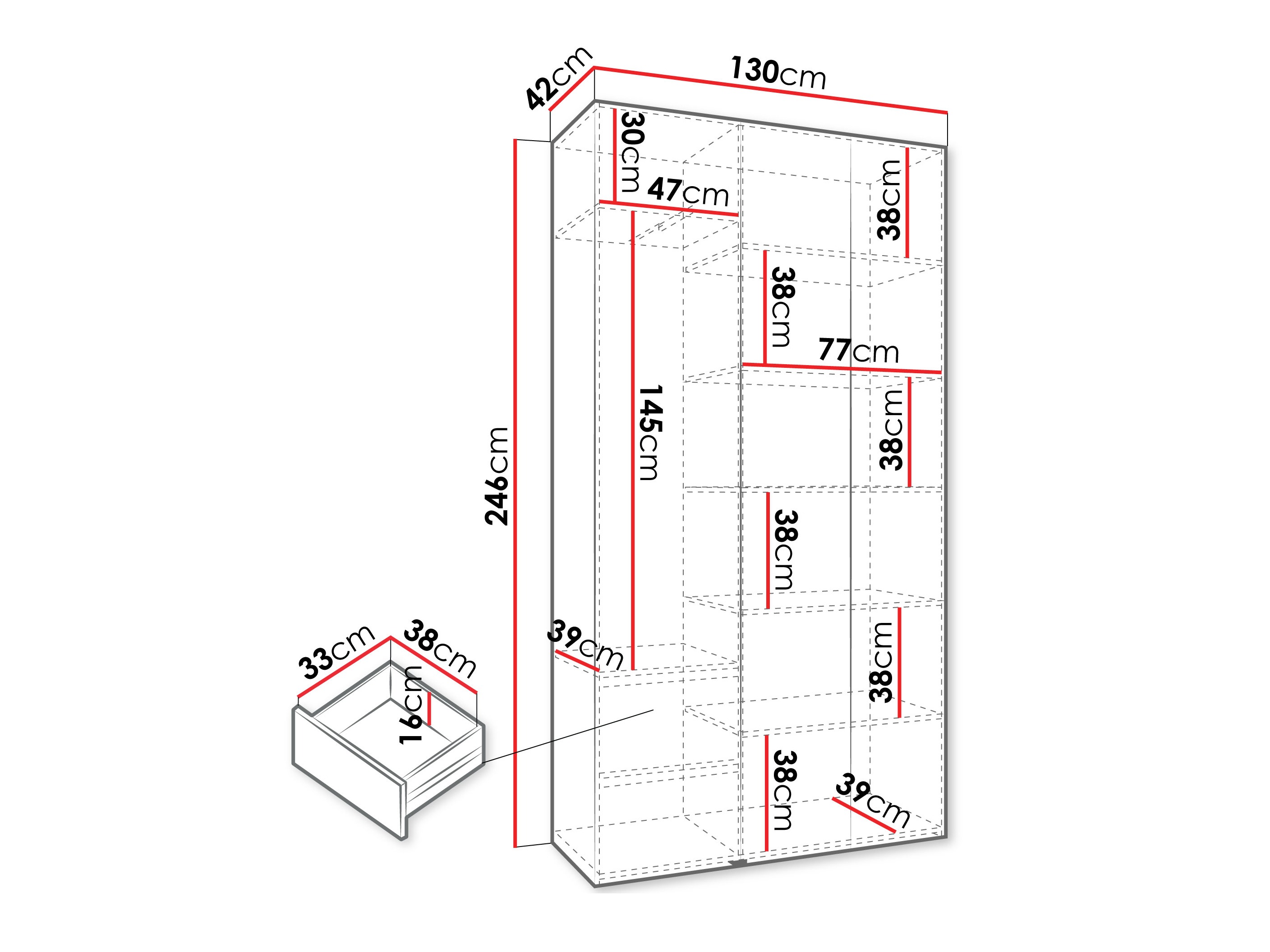 Roupeiro Hartford 563 (Caxemira)