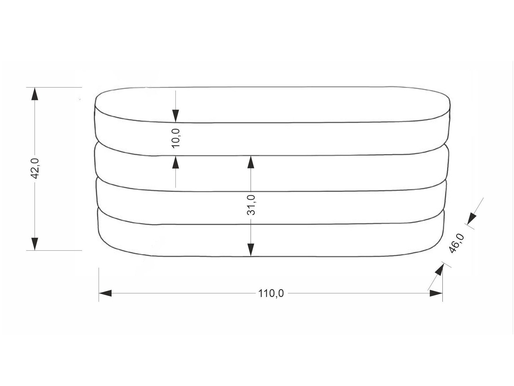Banco estofado Houston 2054 (Bege)