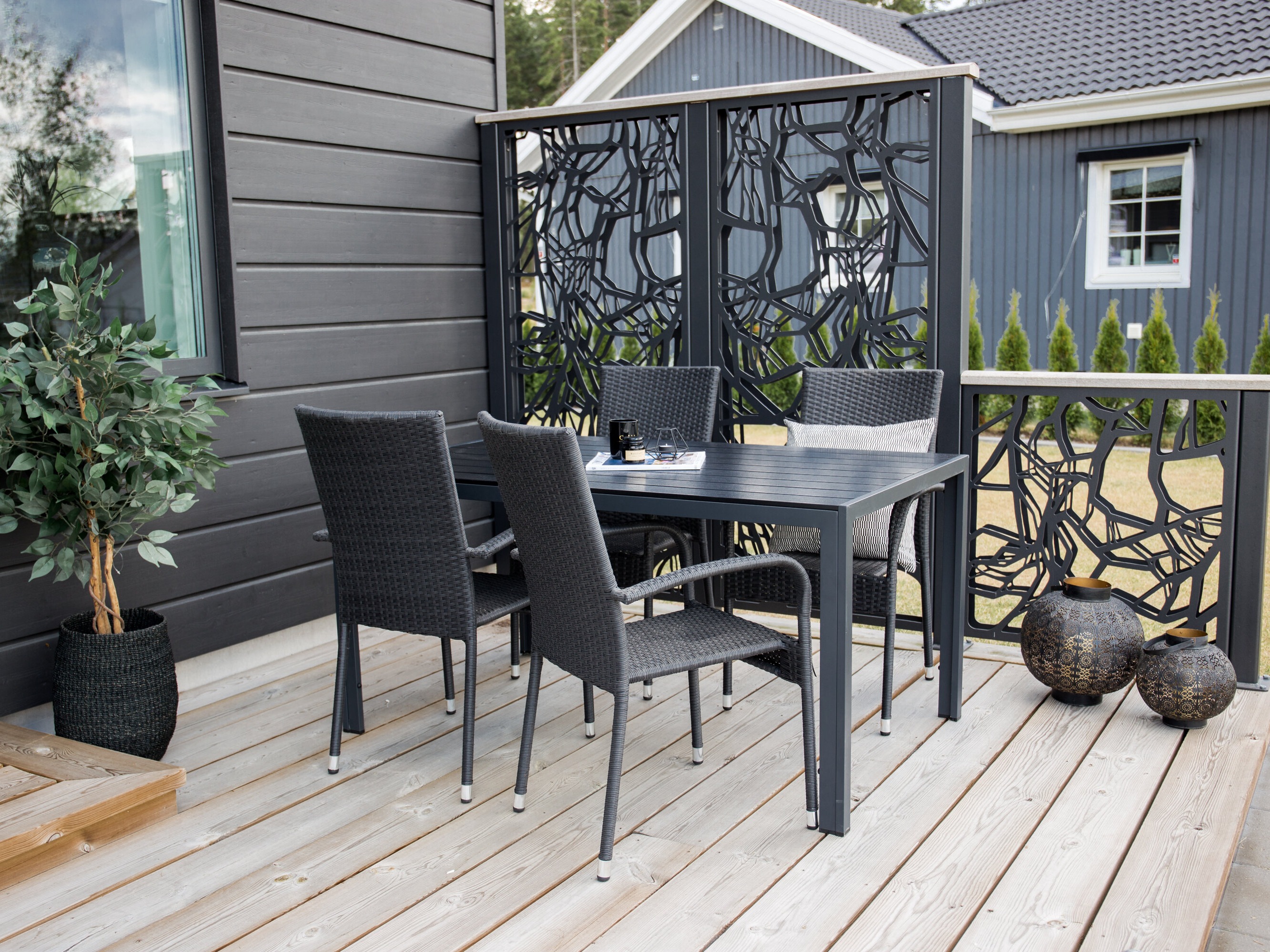 Cadeira para o exterior Dallas 736 (Preto)