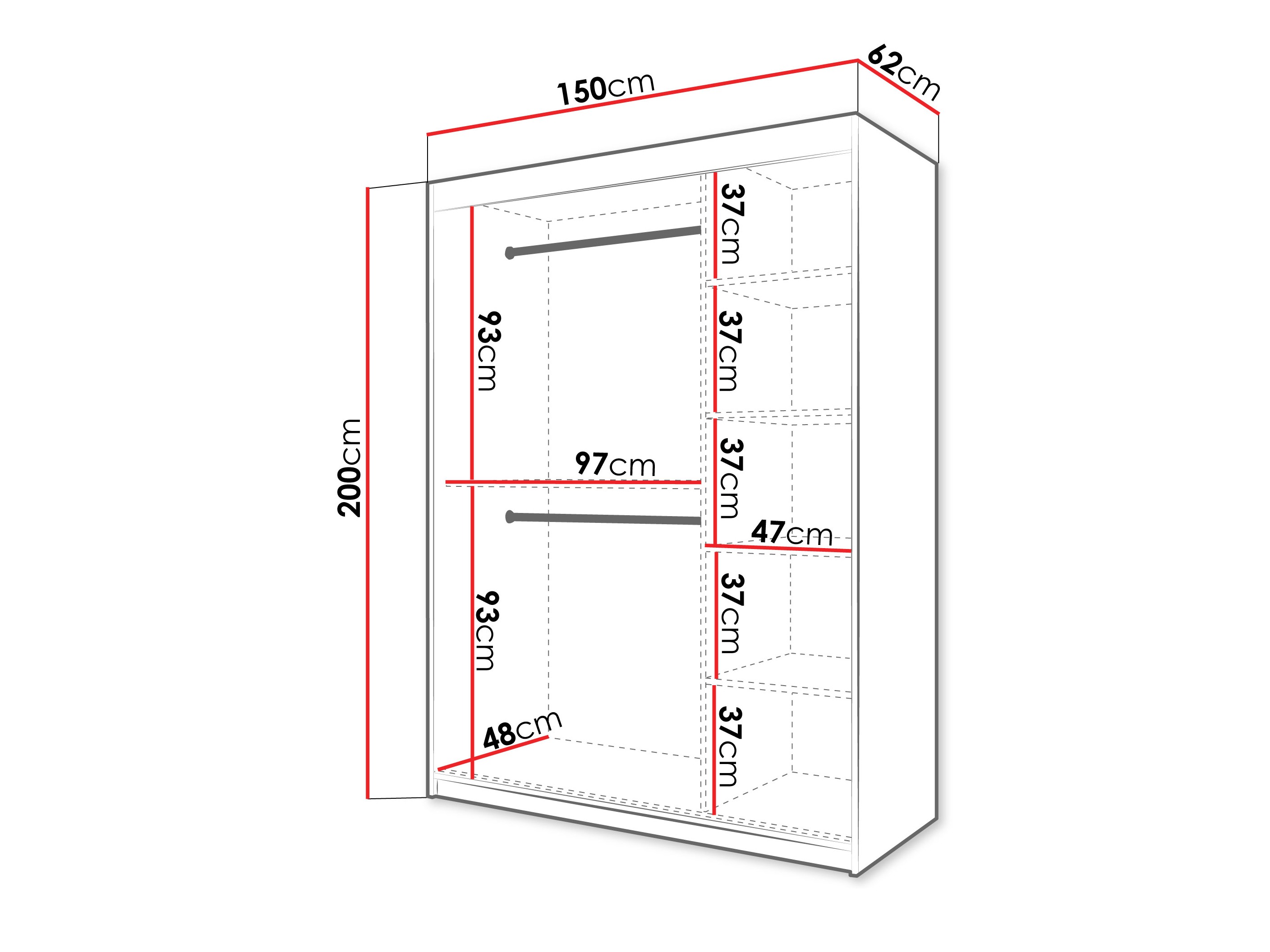 Roupeiro Hartford 575 (Preto)