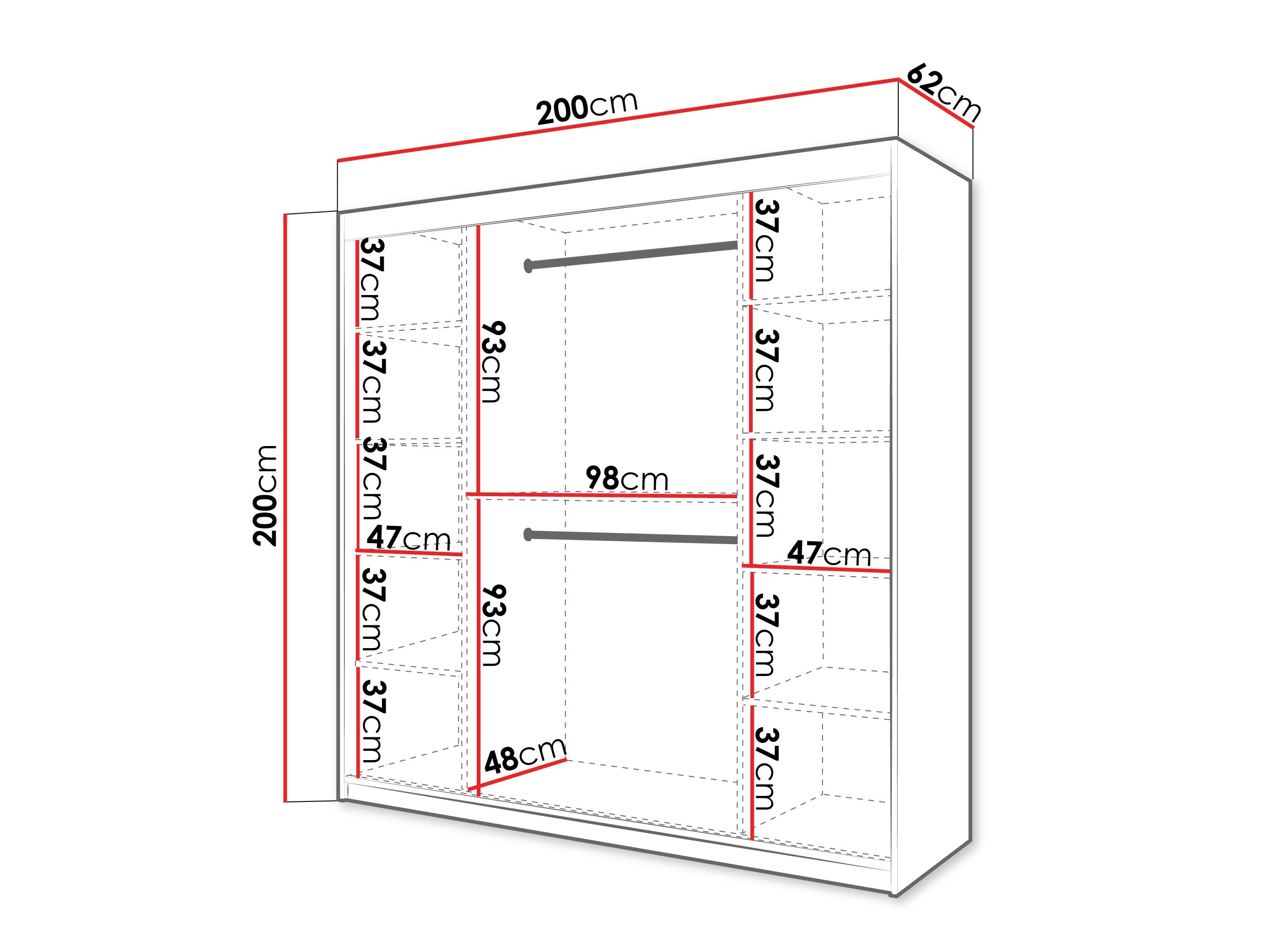 Roupeiro Hartford 577 (Preto)