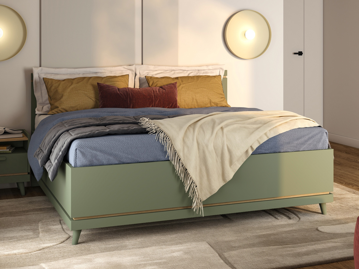 Cama Fertalu 107 (Verde + Carvalho)