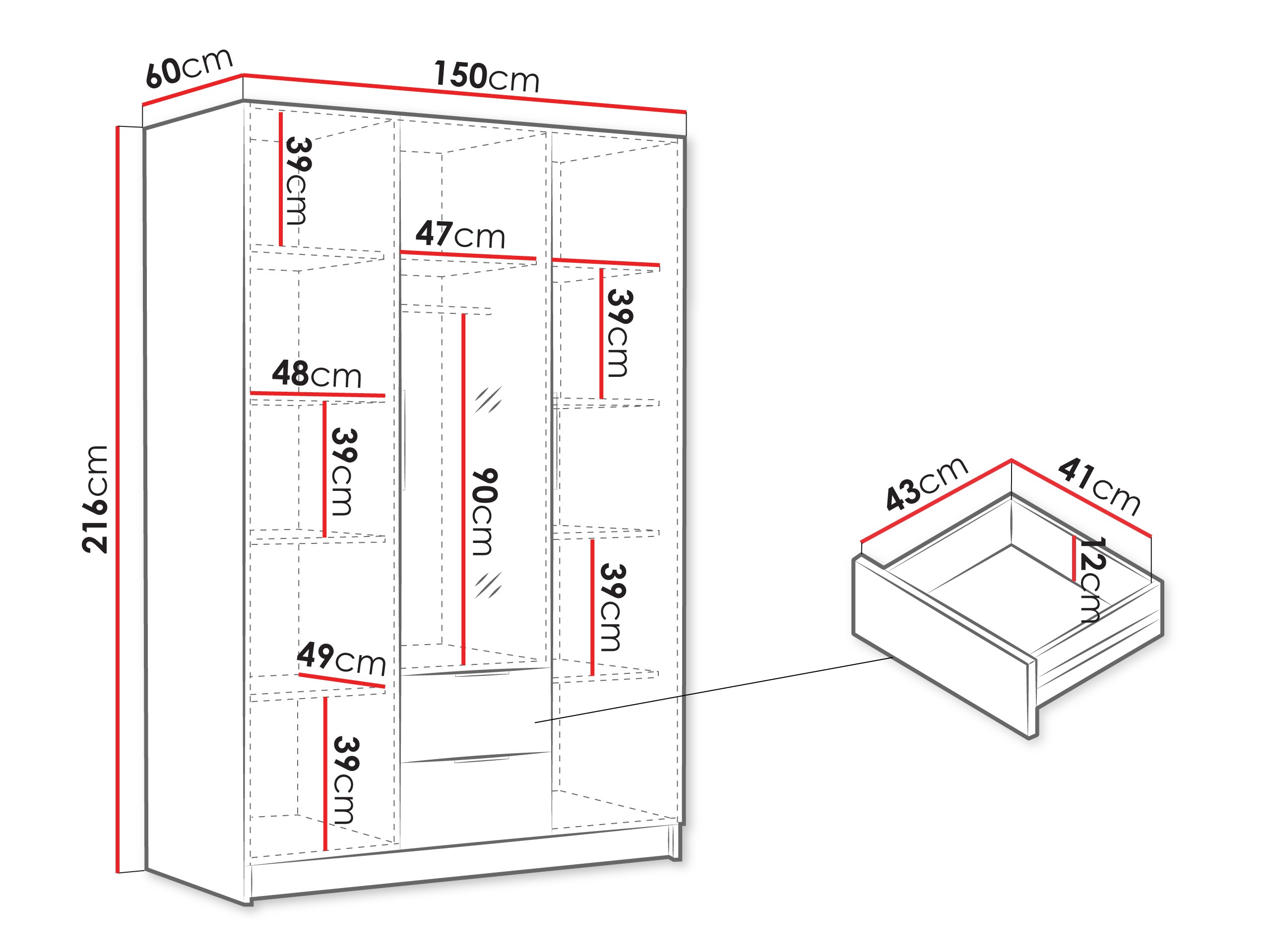 Roupeiro Closico 199 (Preto)