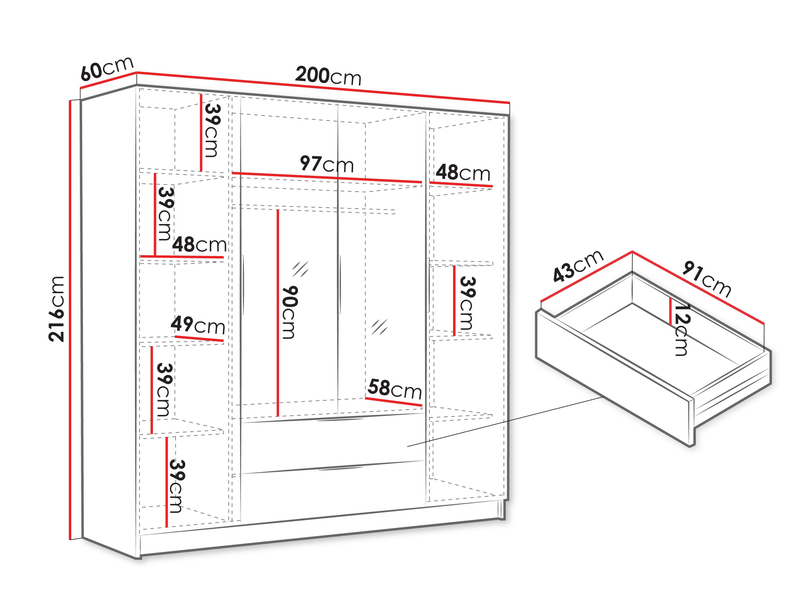 Roupeiro Closico 201 (Branco)
