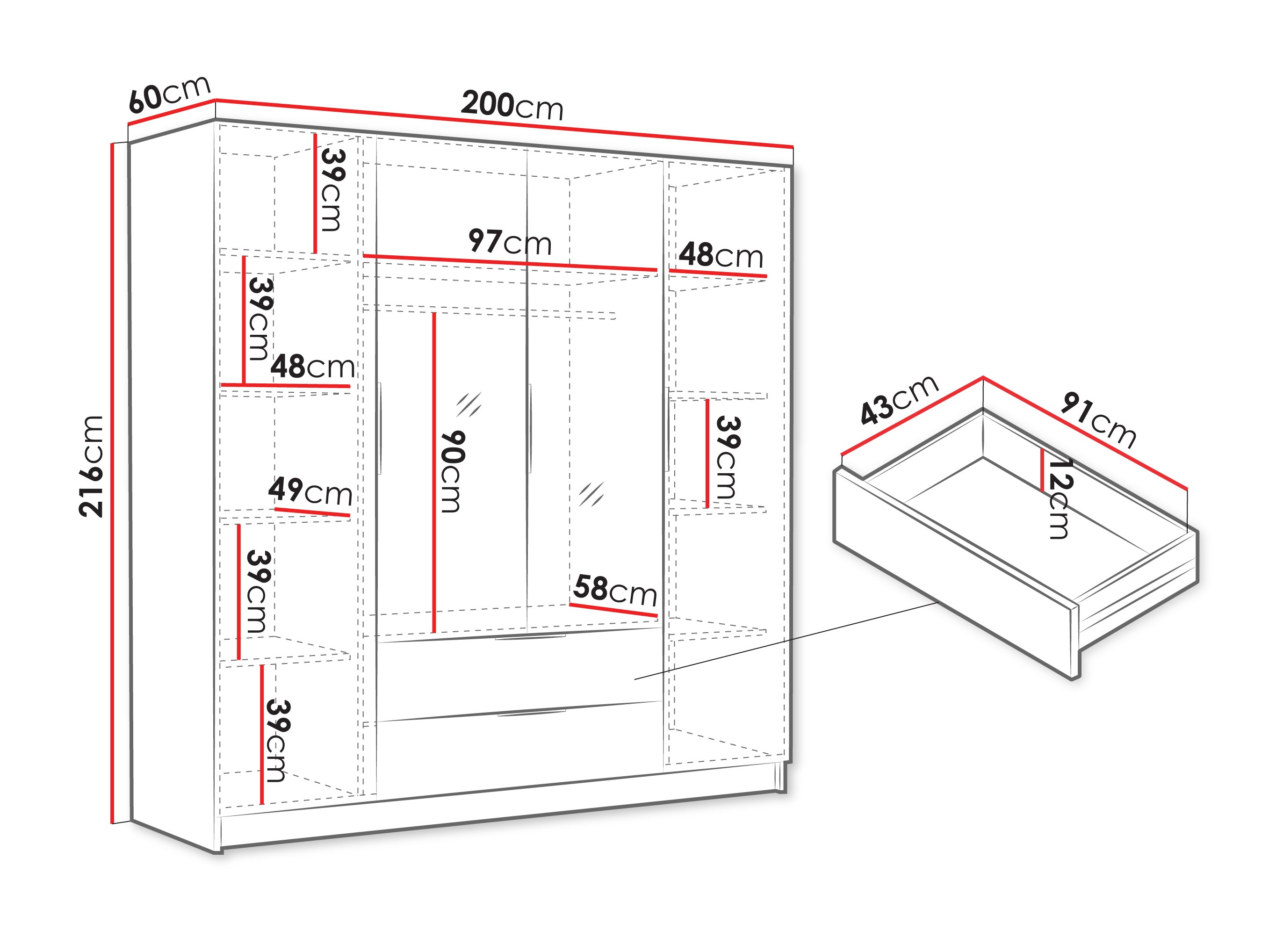 Roupeiro Closico 201 (Carvalho)