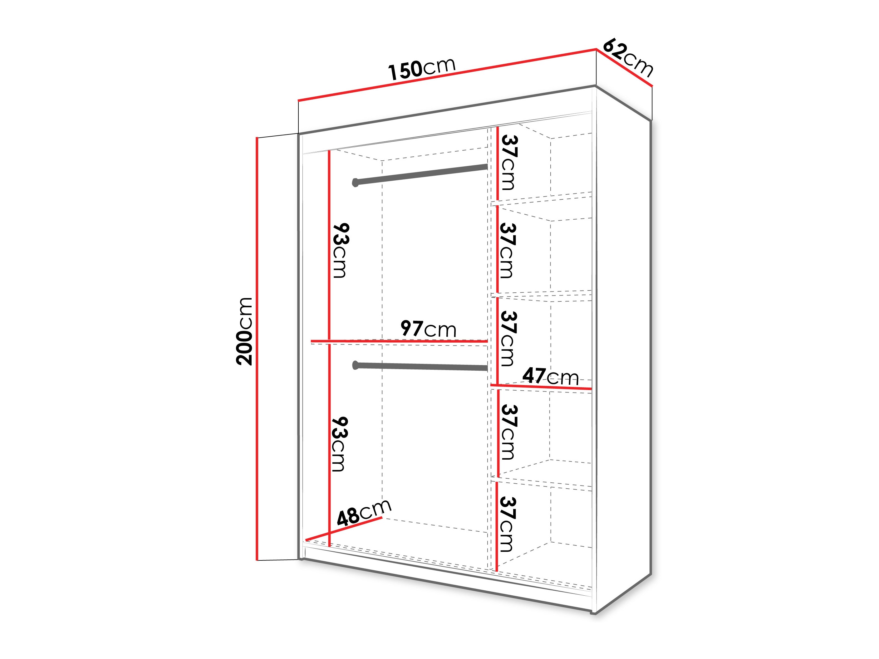 Roupeiro Hartford 578 (Preto)