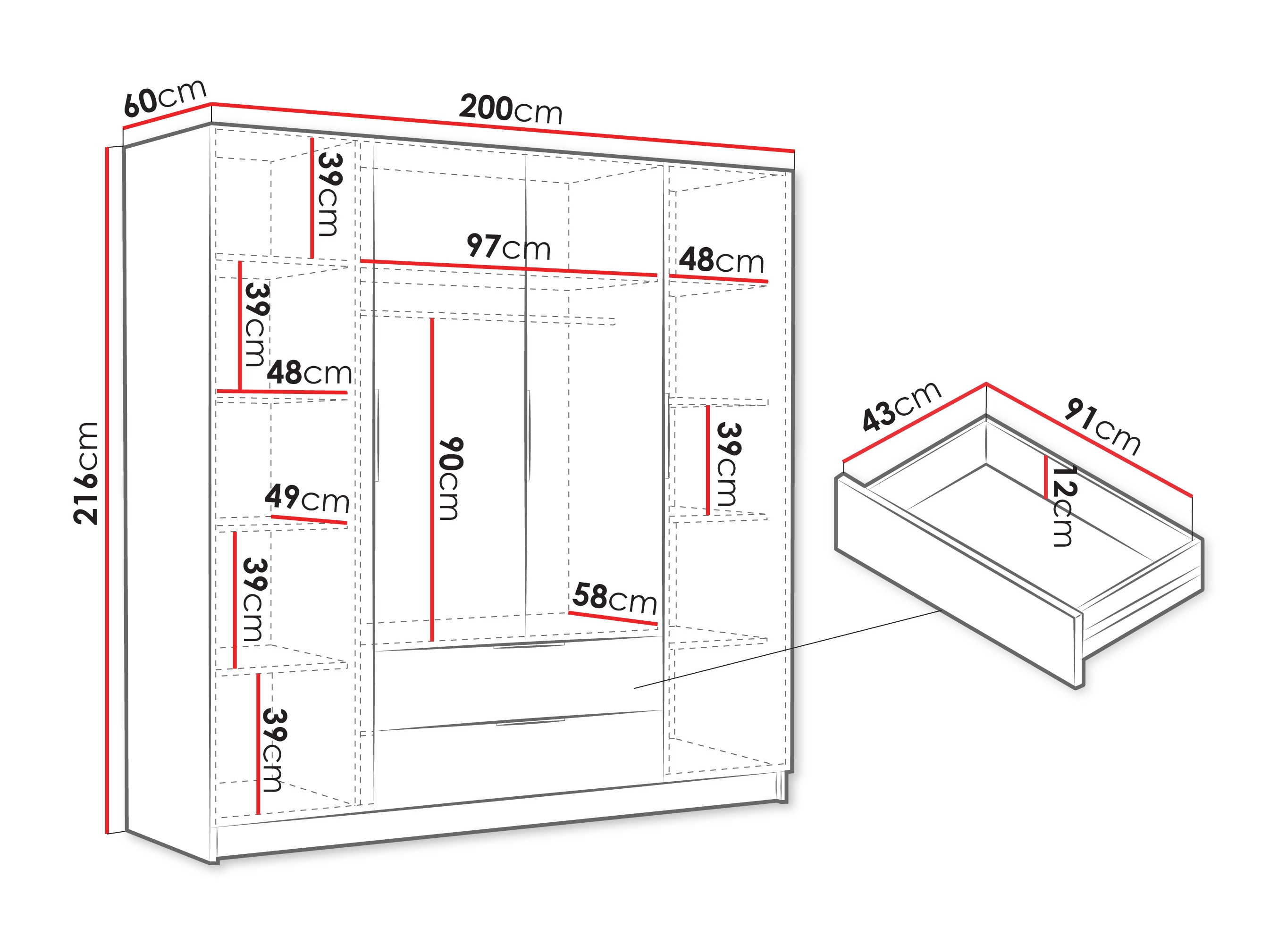 Roupeiro Closico 202 (Carvalho)