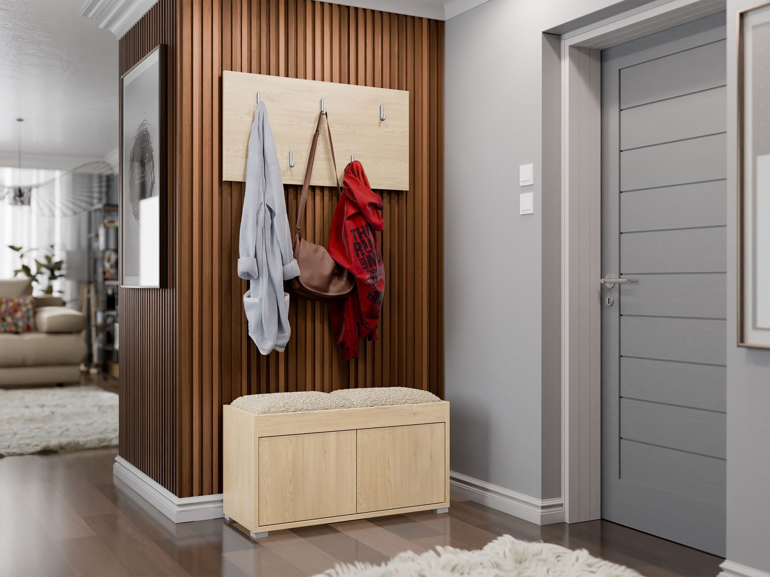 Conjunto para corredor Comfivo Tutela (Carvalho)