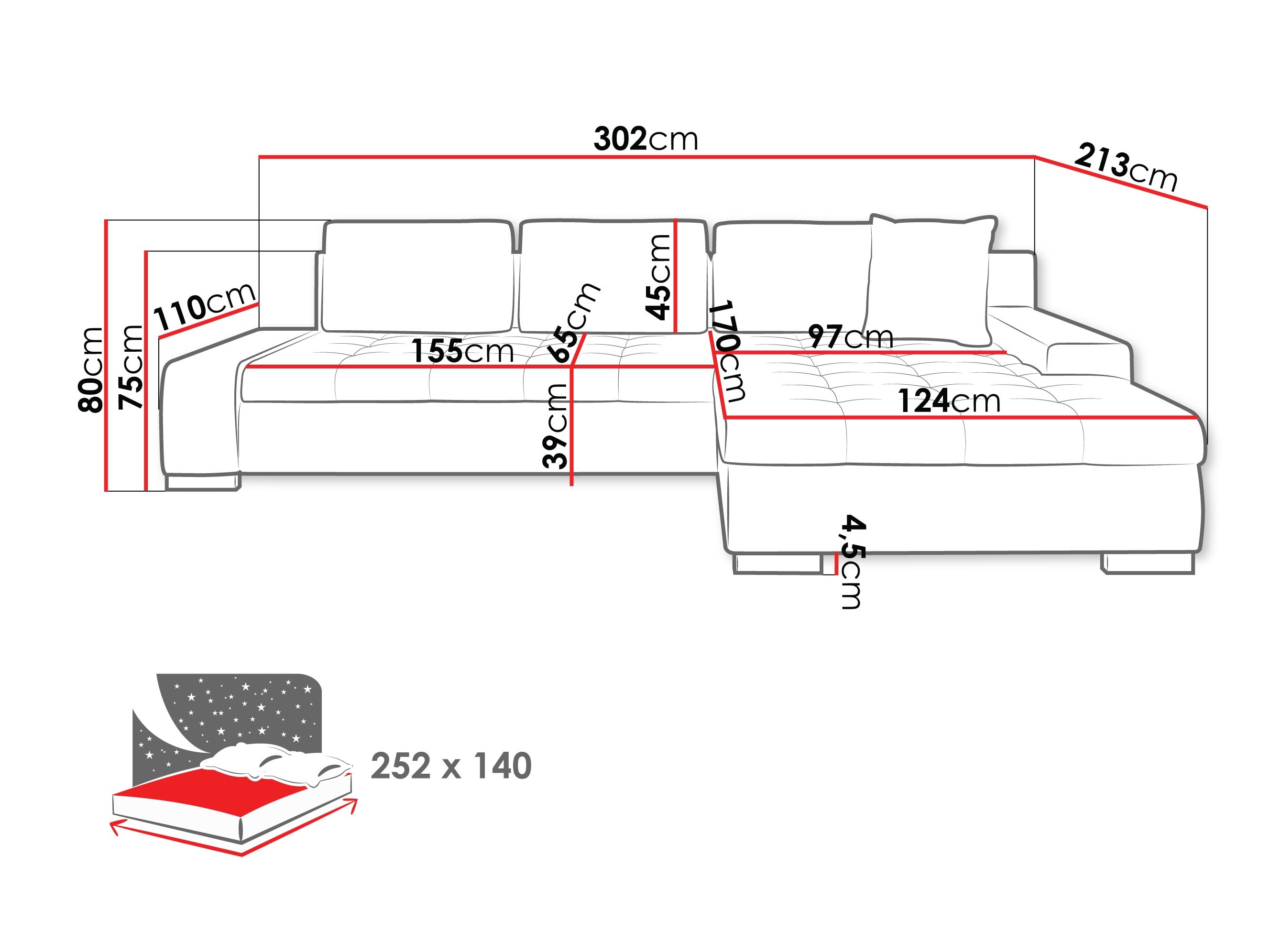 Sofá de canto Comfivo 147 (Corbett 82)