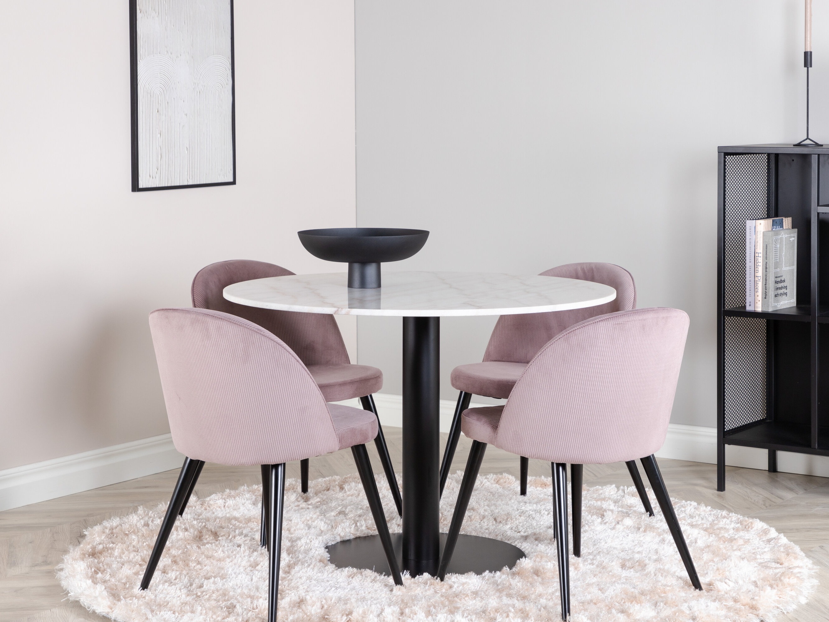 Conjunto para refeições Dallas 1297 (Rosa + Preto)