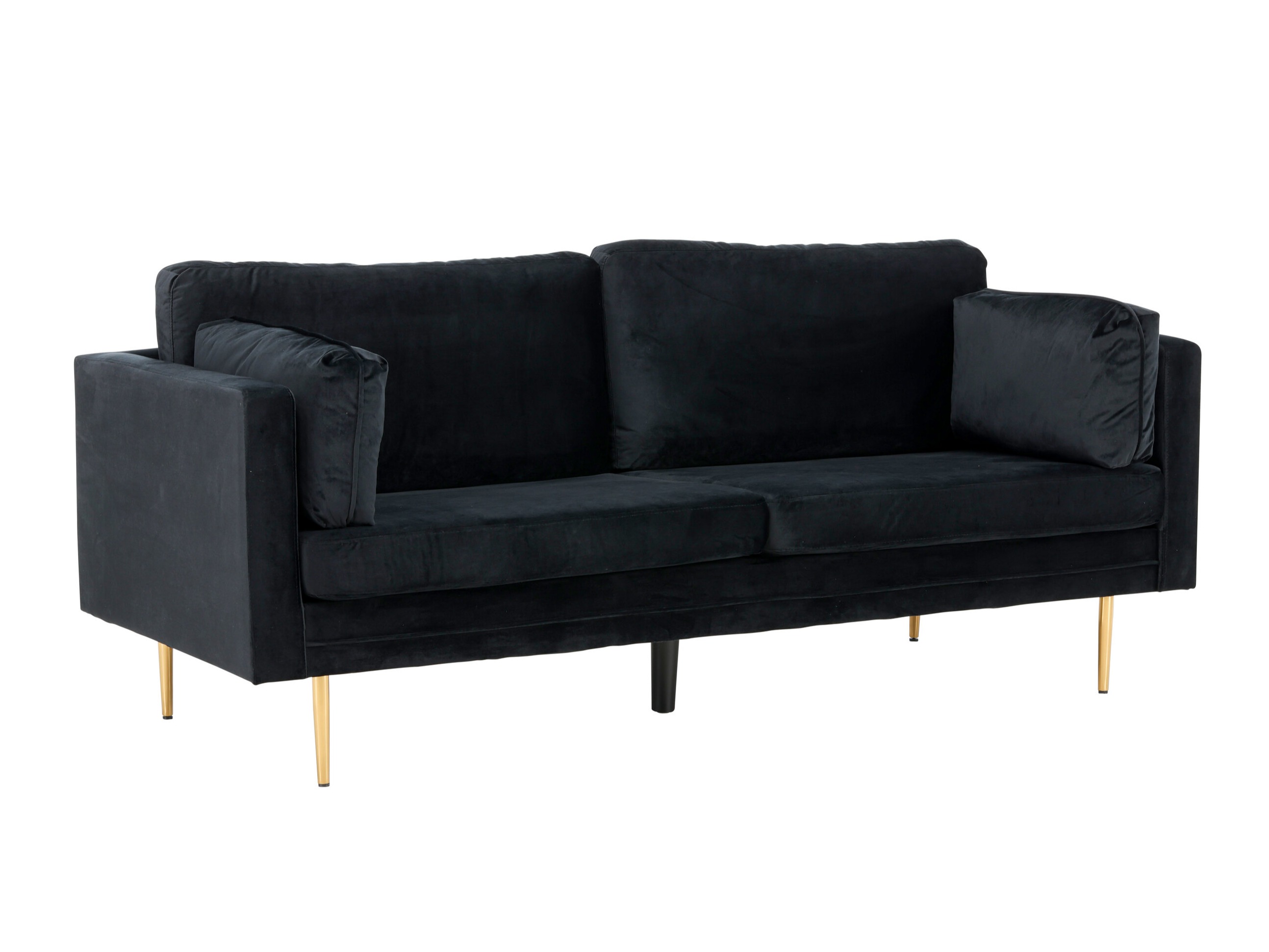 Sofá Dallas 101 (Preto + Dourado)