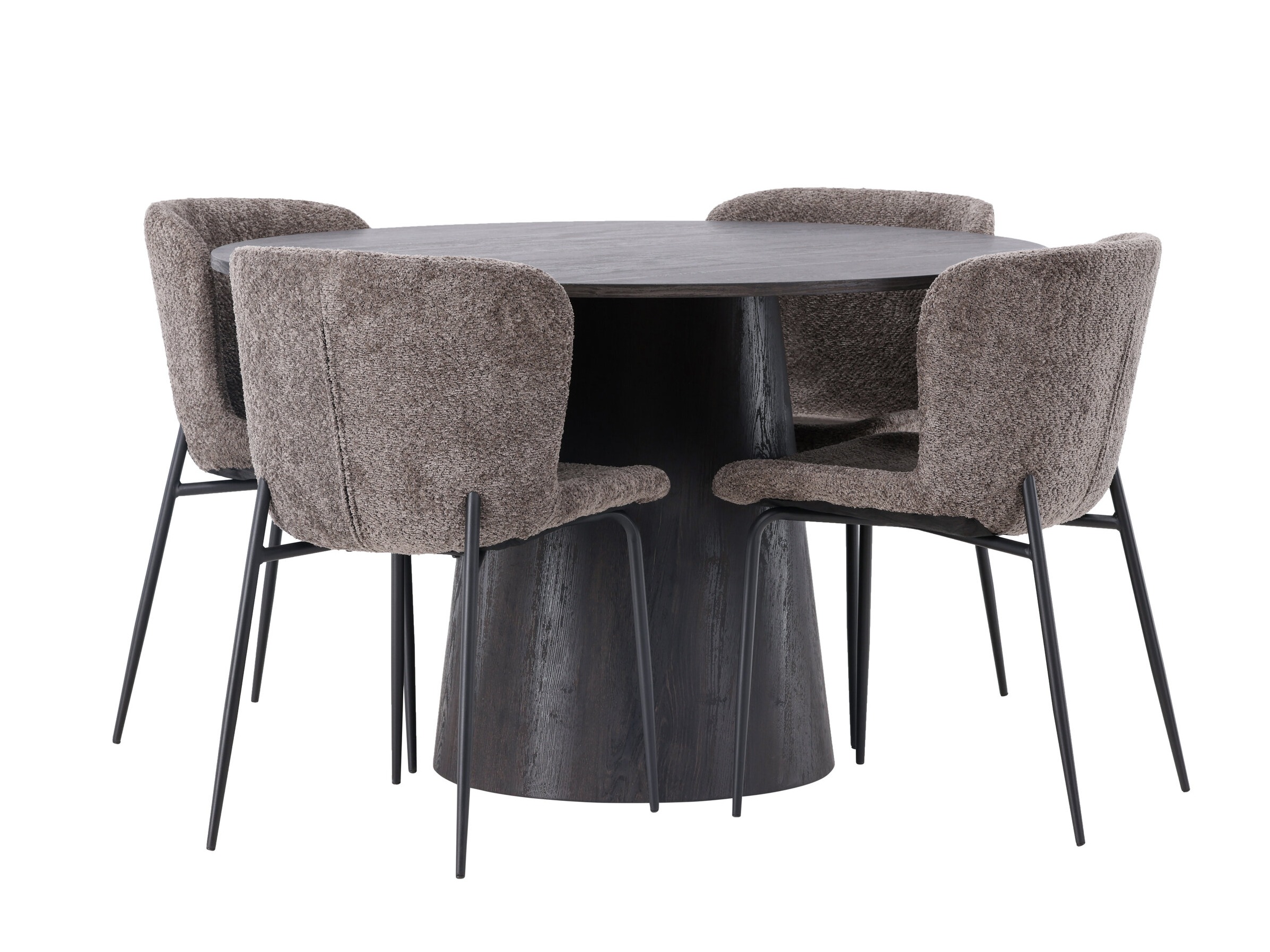 Conjunto para refeições Dallas 4257 (Castanho + Preto)