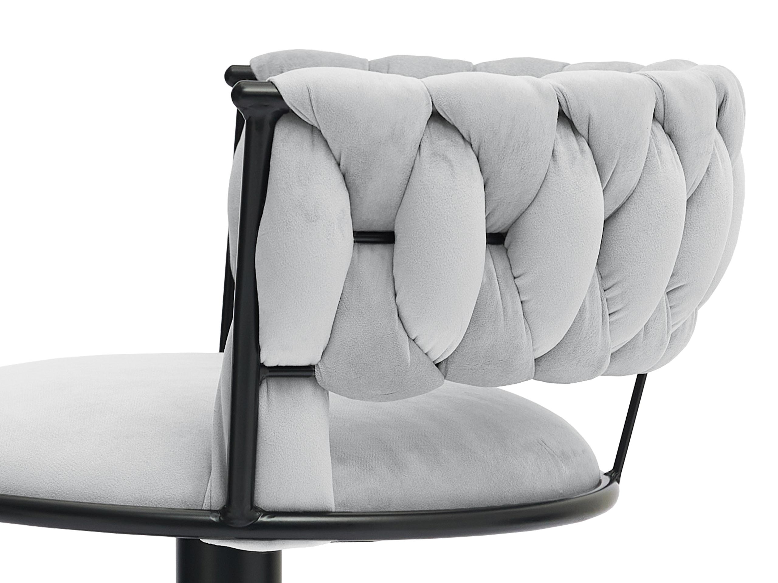 Banco de bar Comfivo Hilaritas III (Prateado + Cinzento)