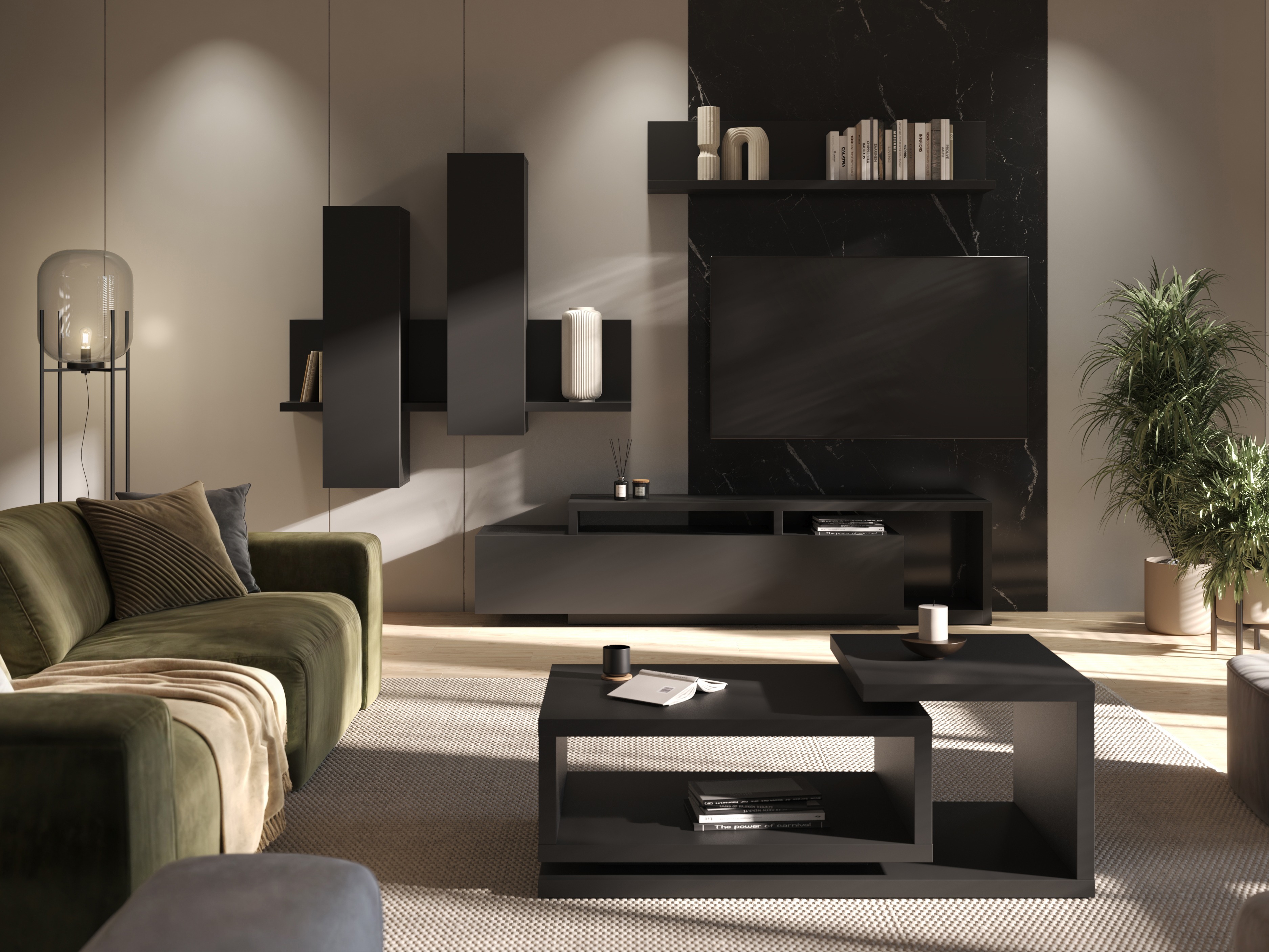 Mesa para revistas Lutiva 104 (Preto matte)