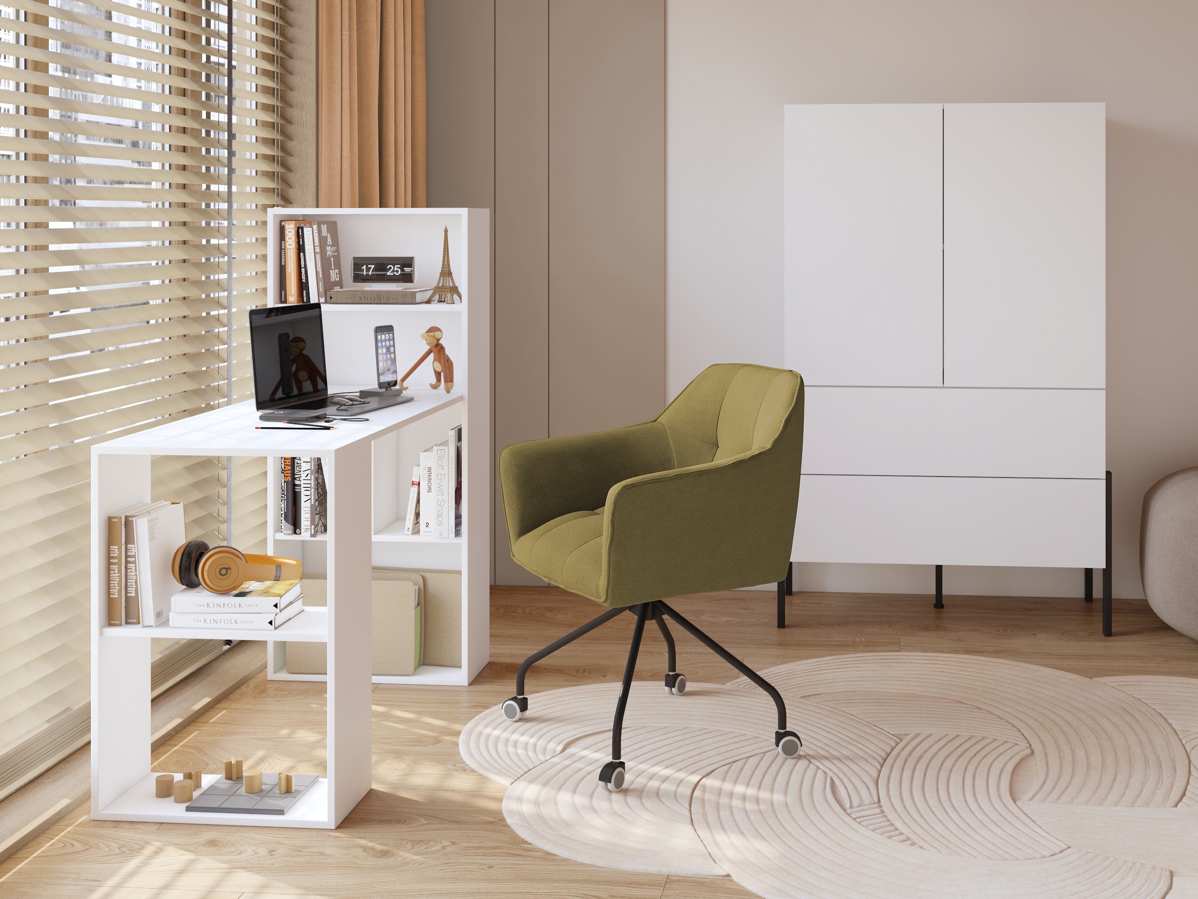 Mesa de escritório Austin 329 (Branco)