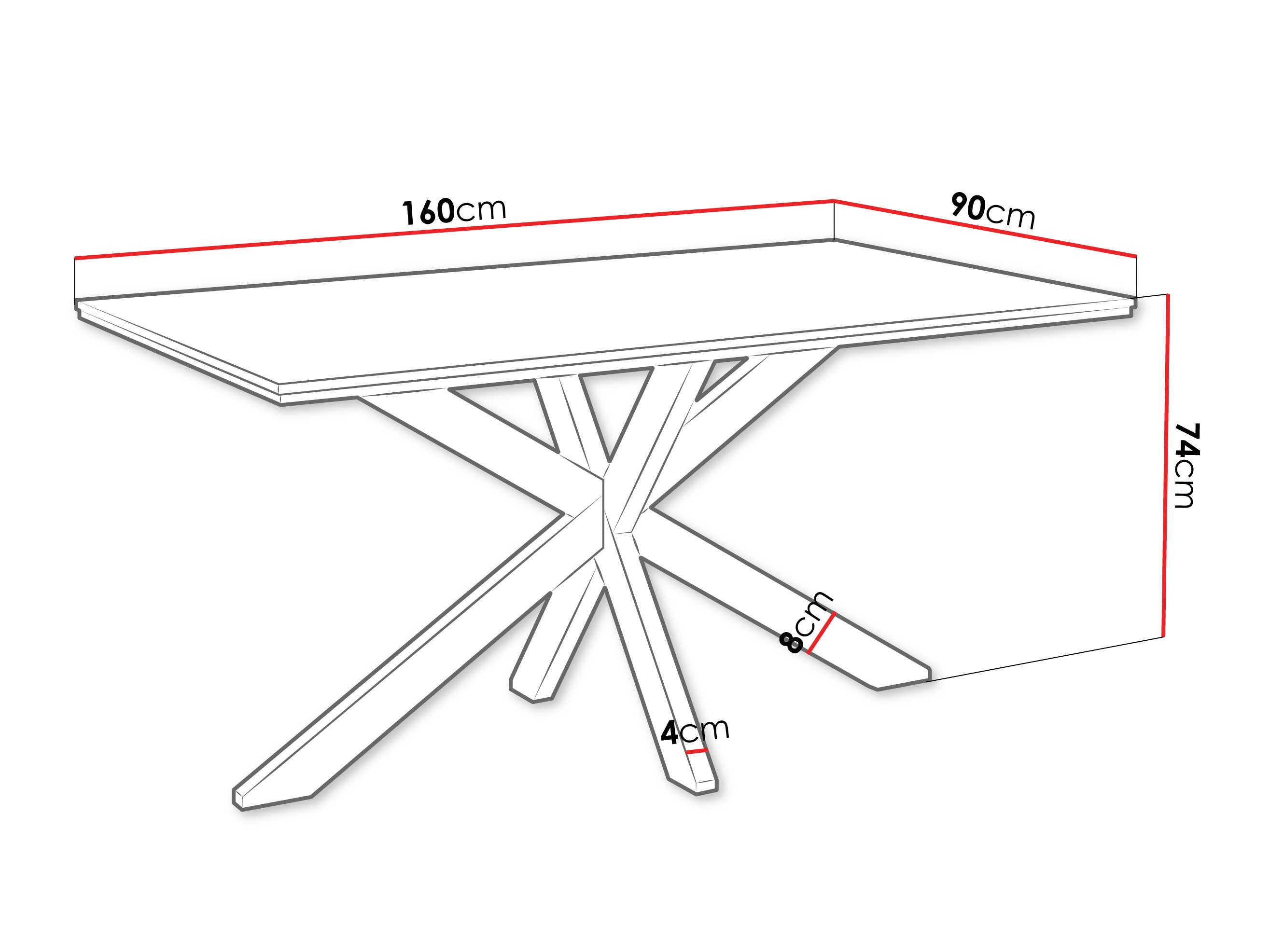 Mesa Goodyear 136 (Mármore preto)