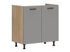 Conjunto de cozinha modular Ati White Grey 117