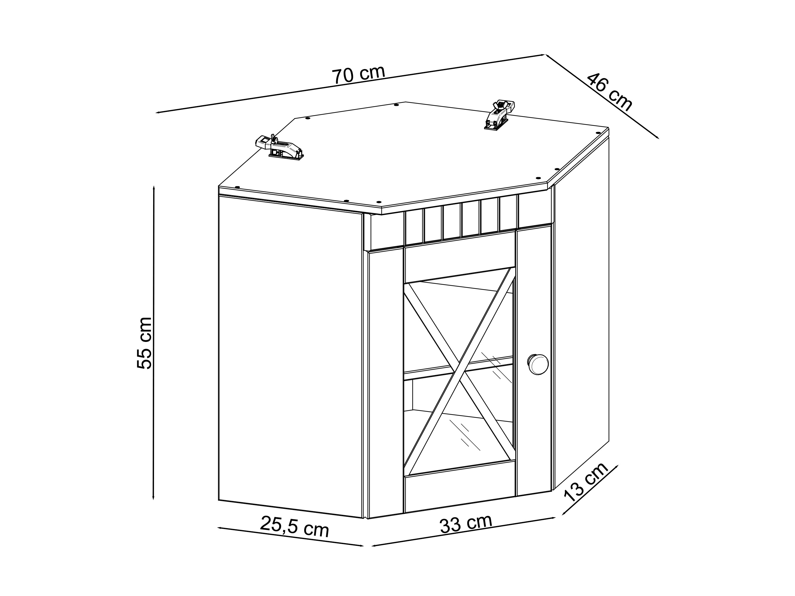 Armário suspenso Deletri 112