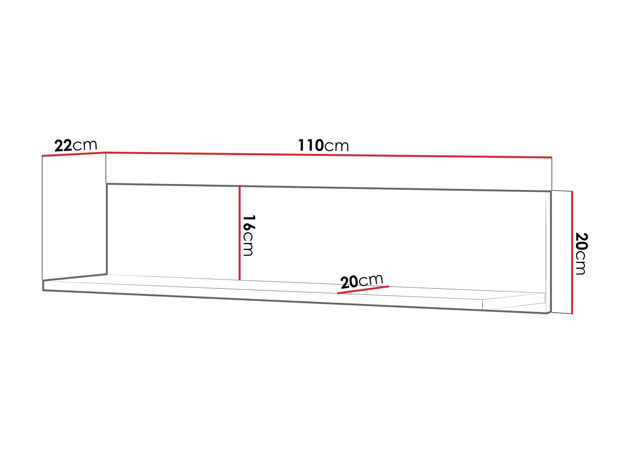 Estante de parede Romelbo 141 (Branco + Carvalho)