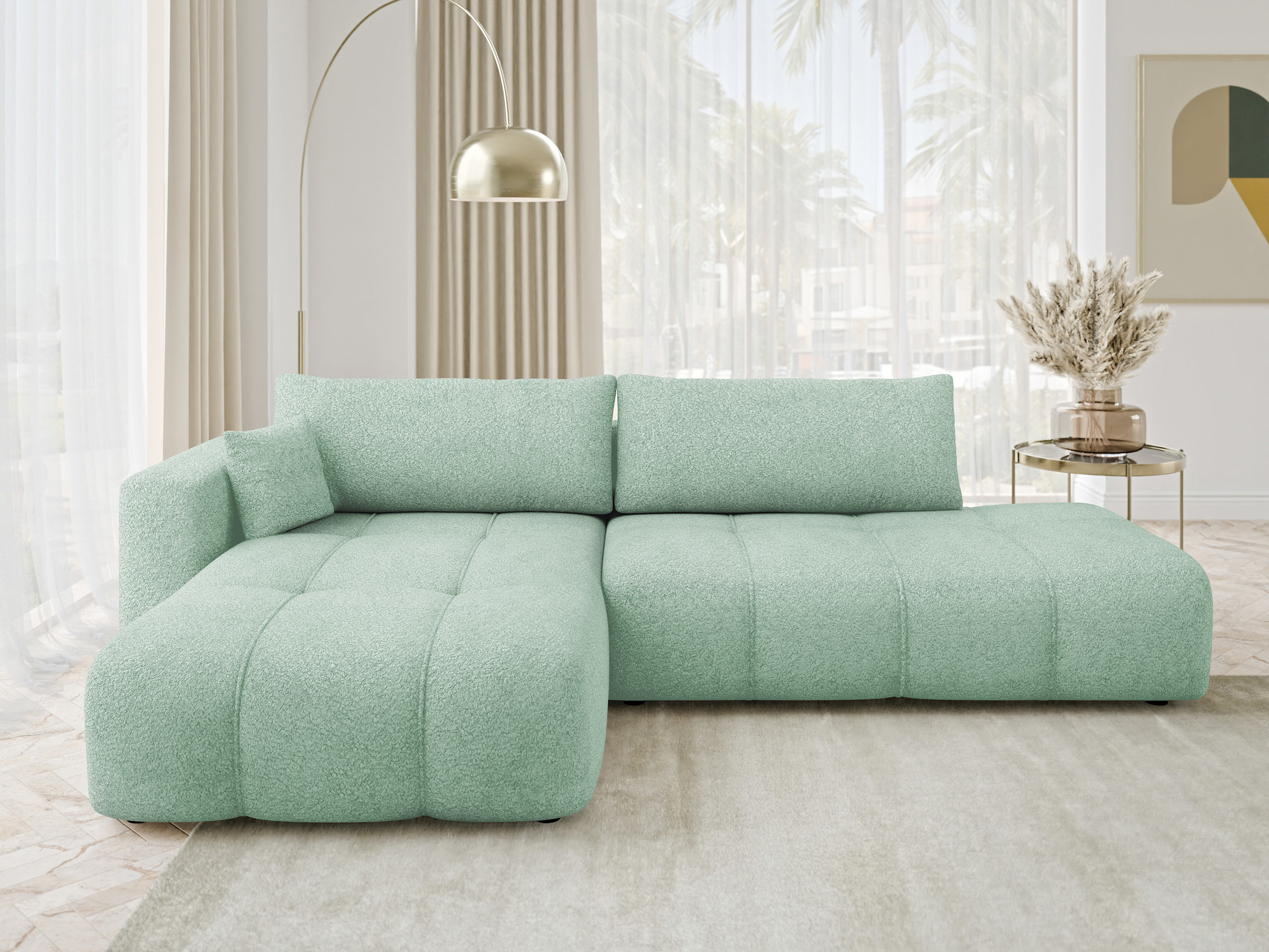 Sofá de canto Comfivo Laurus III (Coral 55)