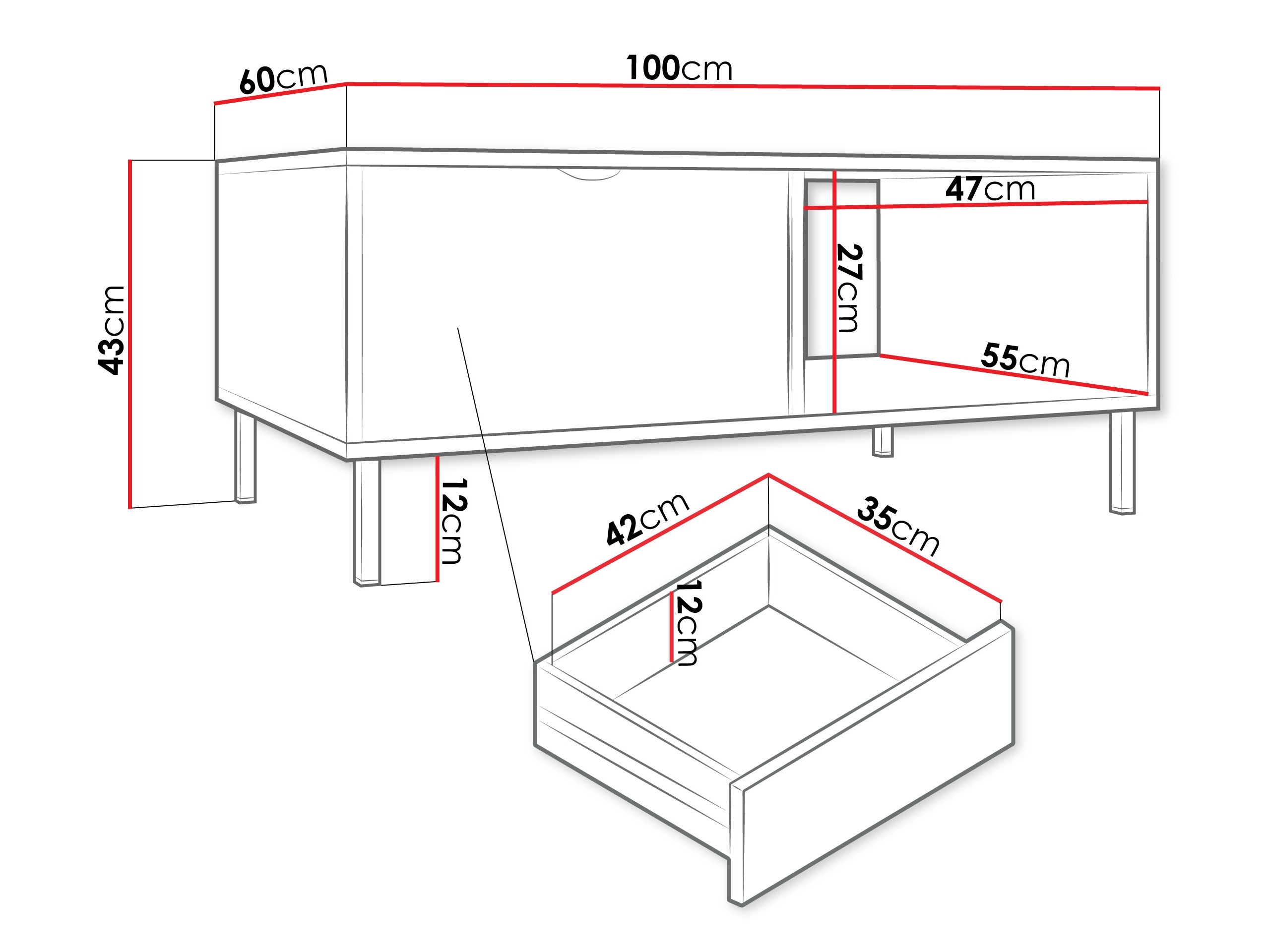 Mesa para revistas Comfivo Elblare 103