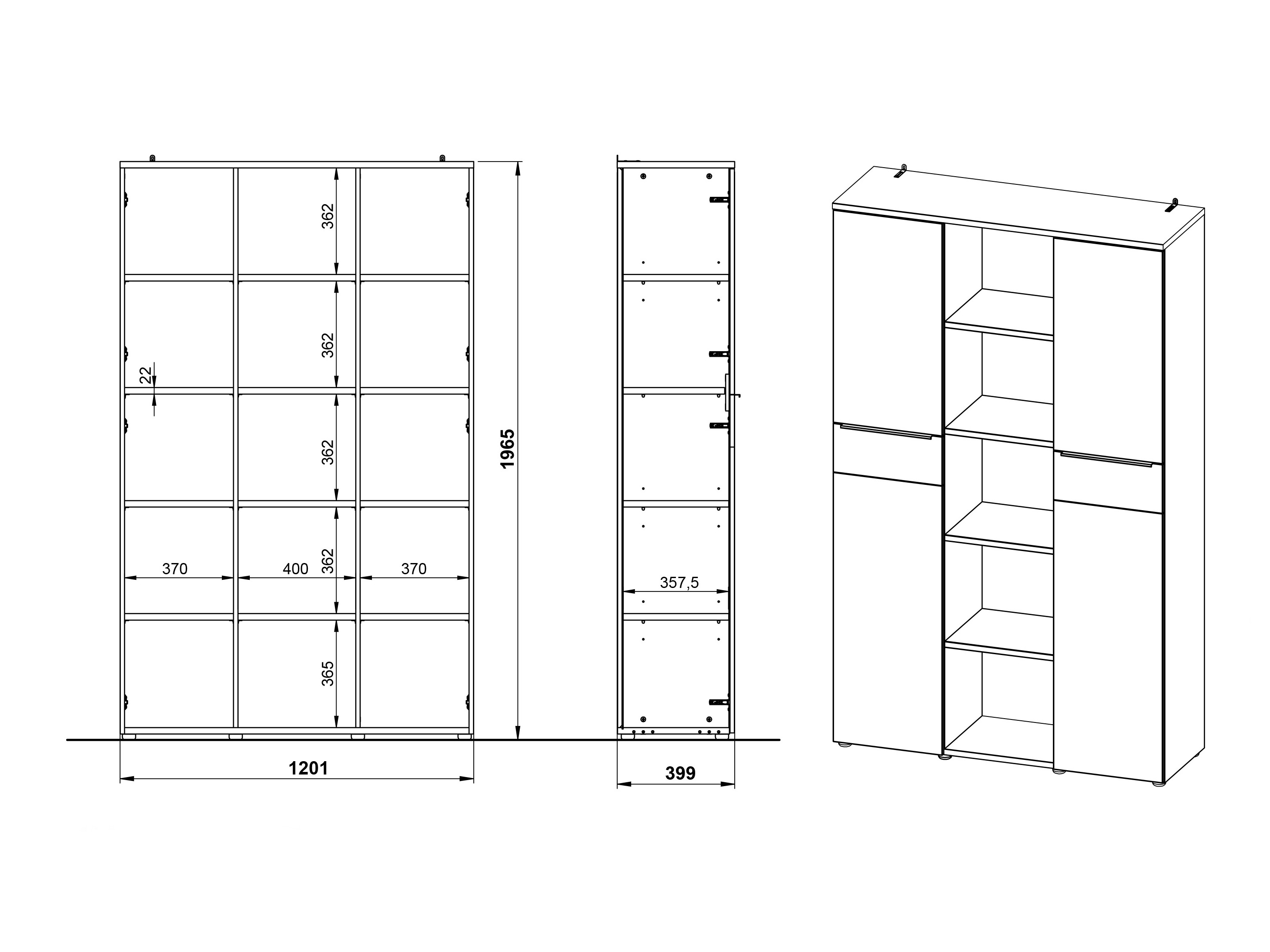 Conjunto para escritório em casa Elbcali 106