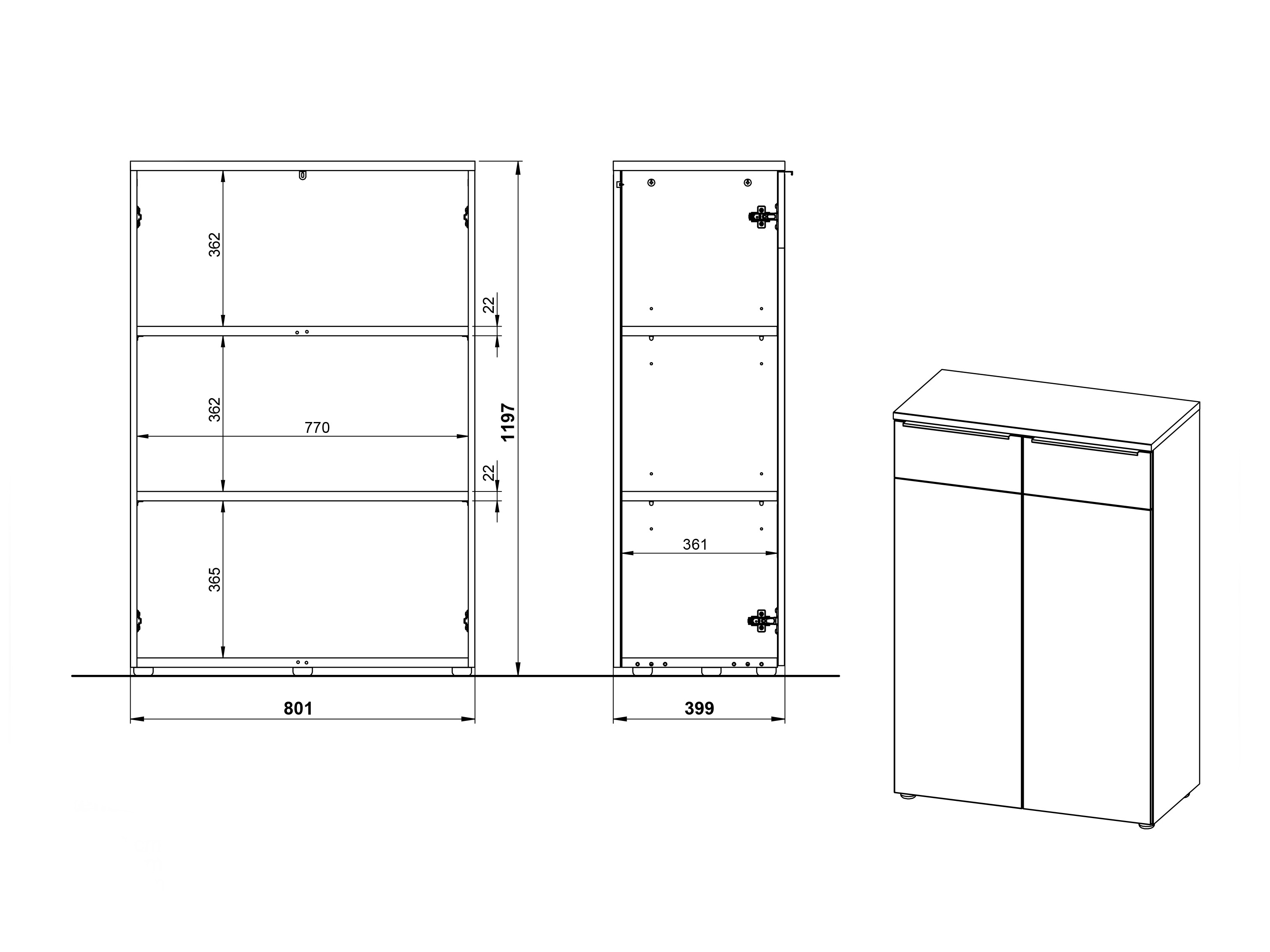 Conjunto para escritório em casa Elbcali 106