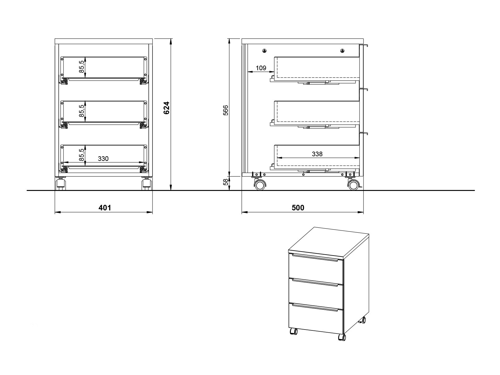 Conjunto para escritório em casa Elbcali 106