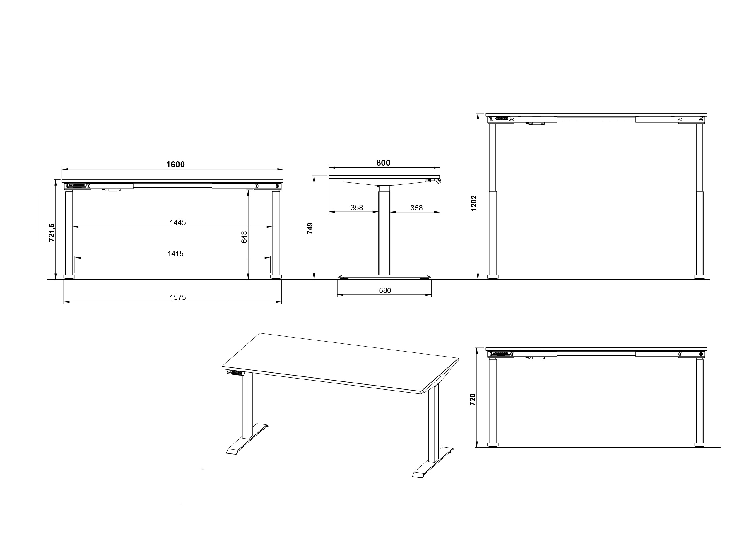 Conjunto para escritório em casa Elbcali 107