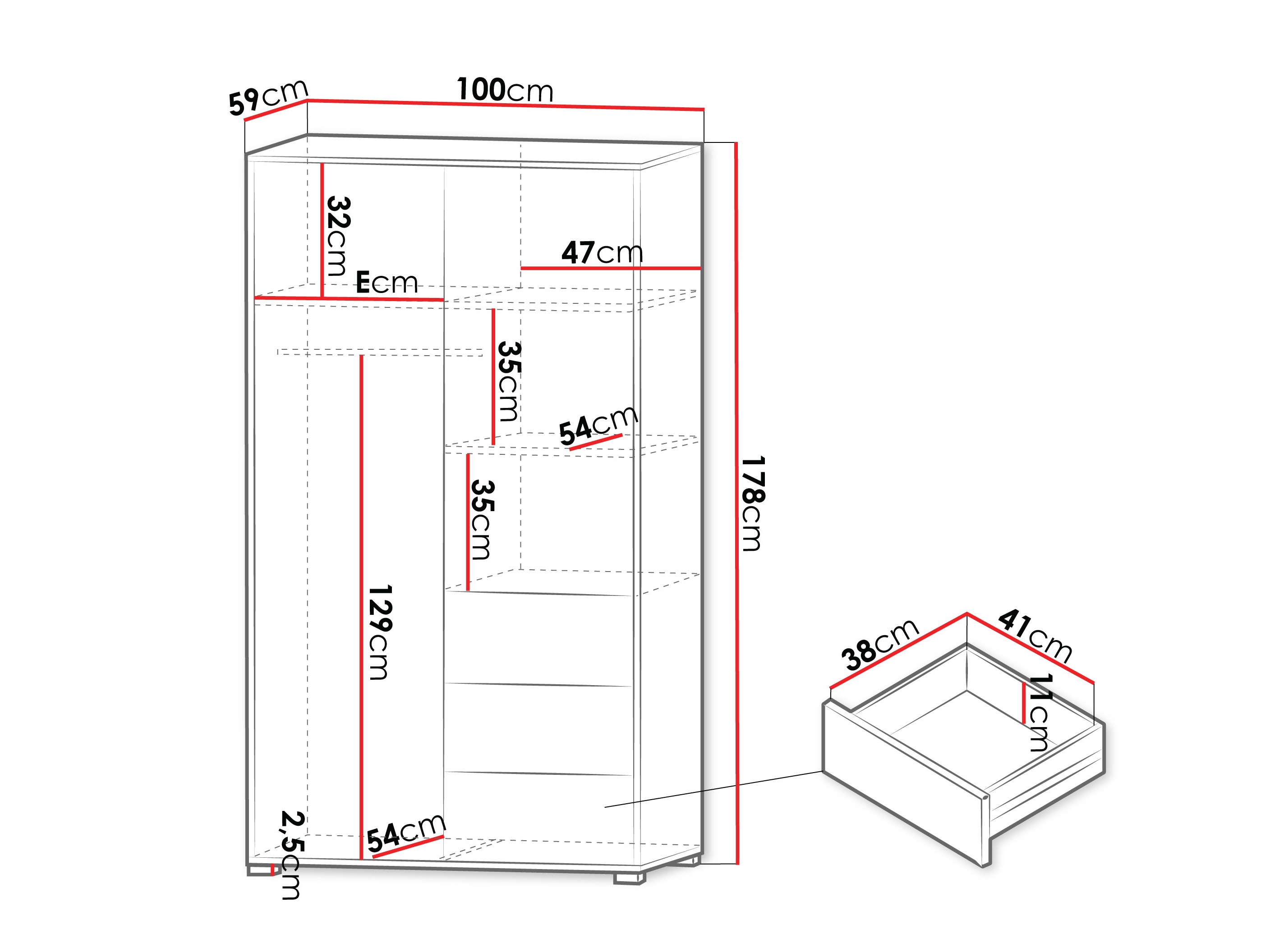 Roupeiro Comfivo Tutela (Branco)