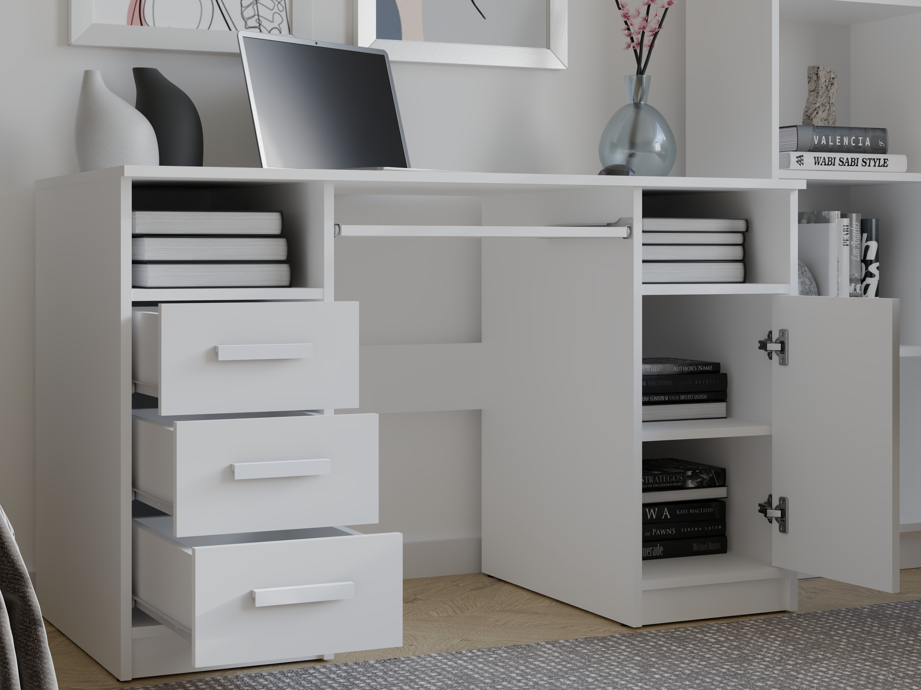 Mesa de escritório Mandeville 330 (Branco)