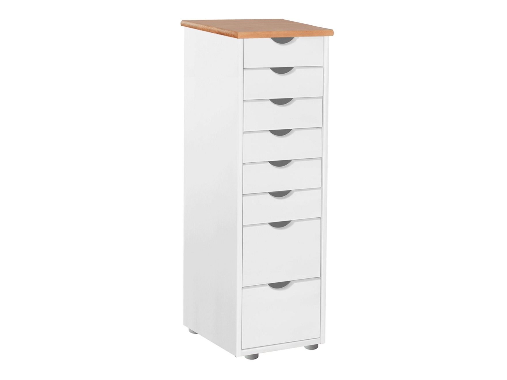 Cómoda Denton 138 (Branco + Madeira clara)