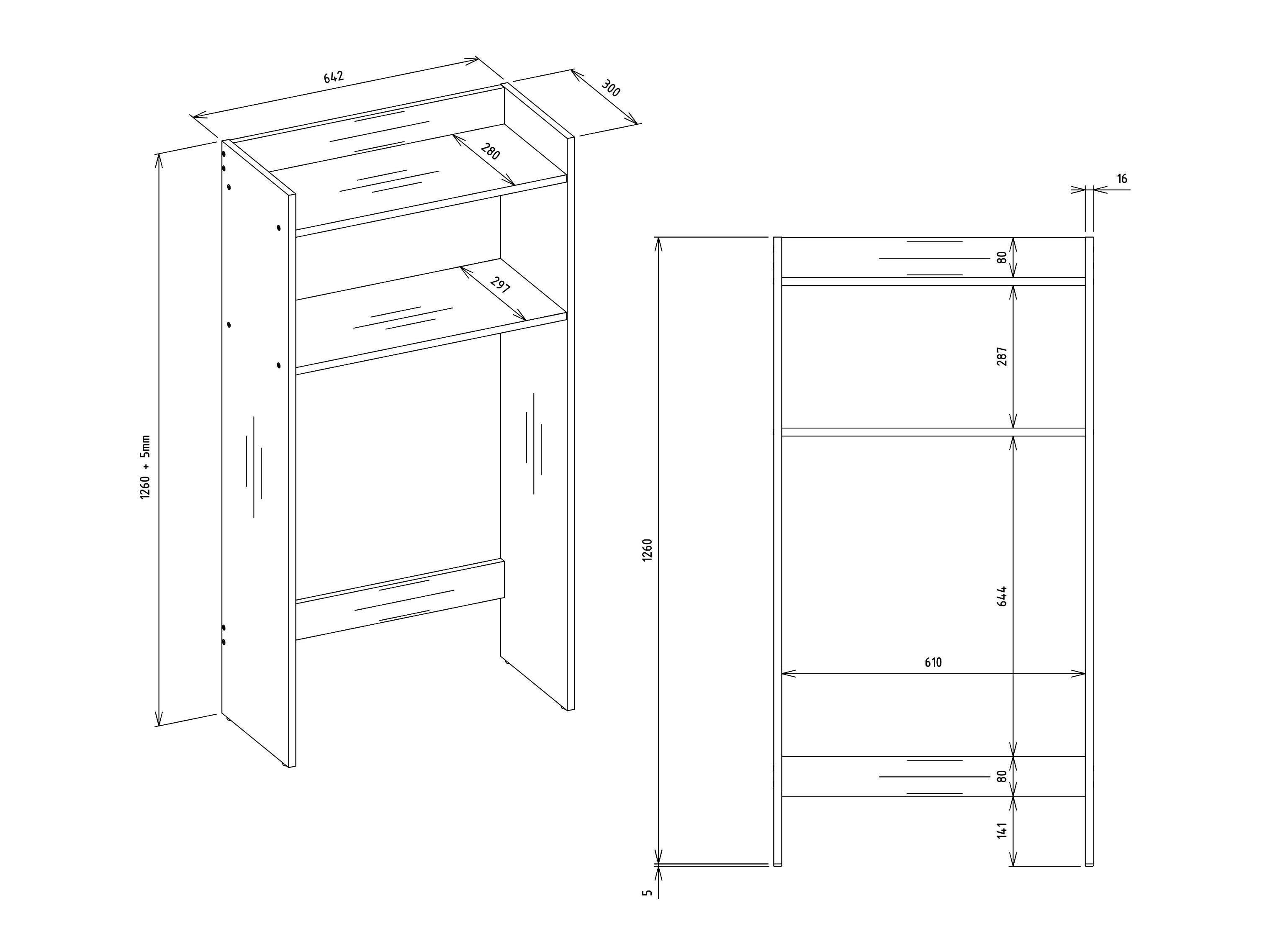 Prateleira para casa de banho Servou 103