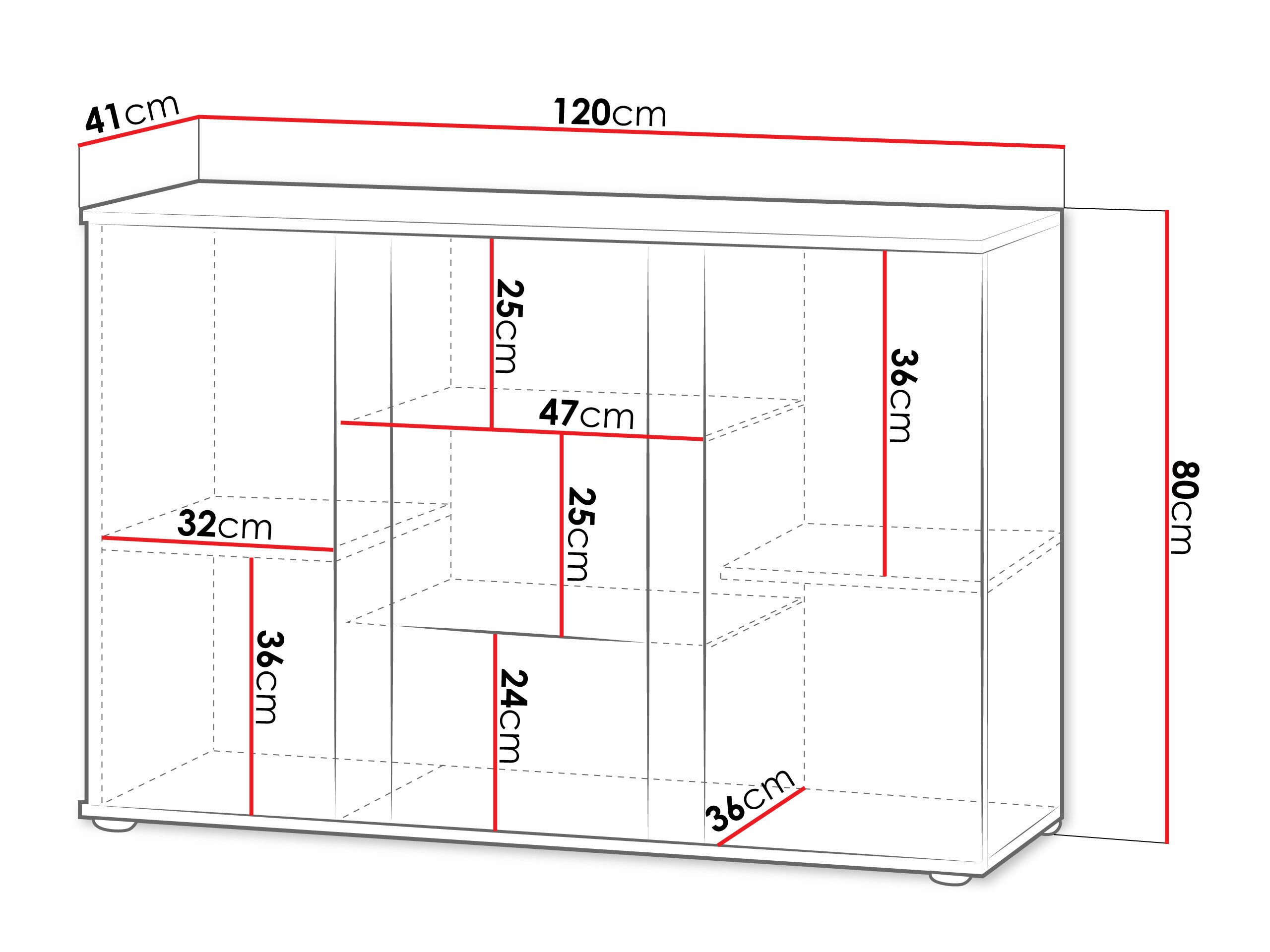 Aparador Tornola 106 (Branco + Branco brilhante)