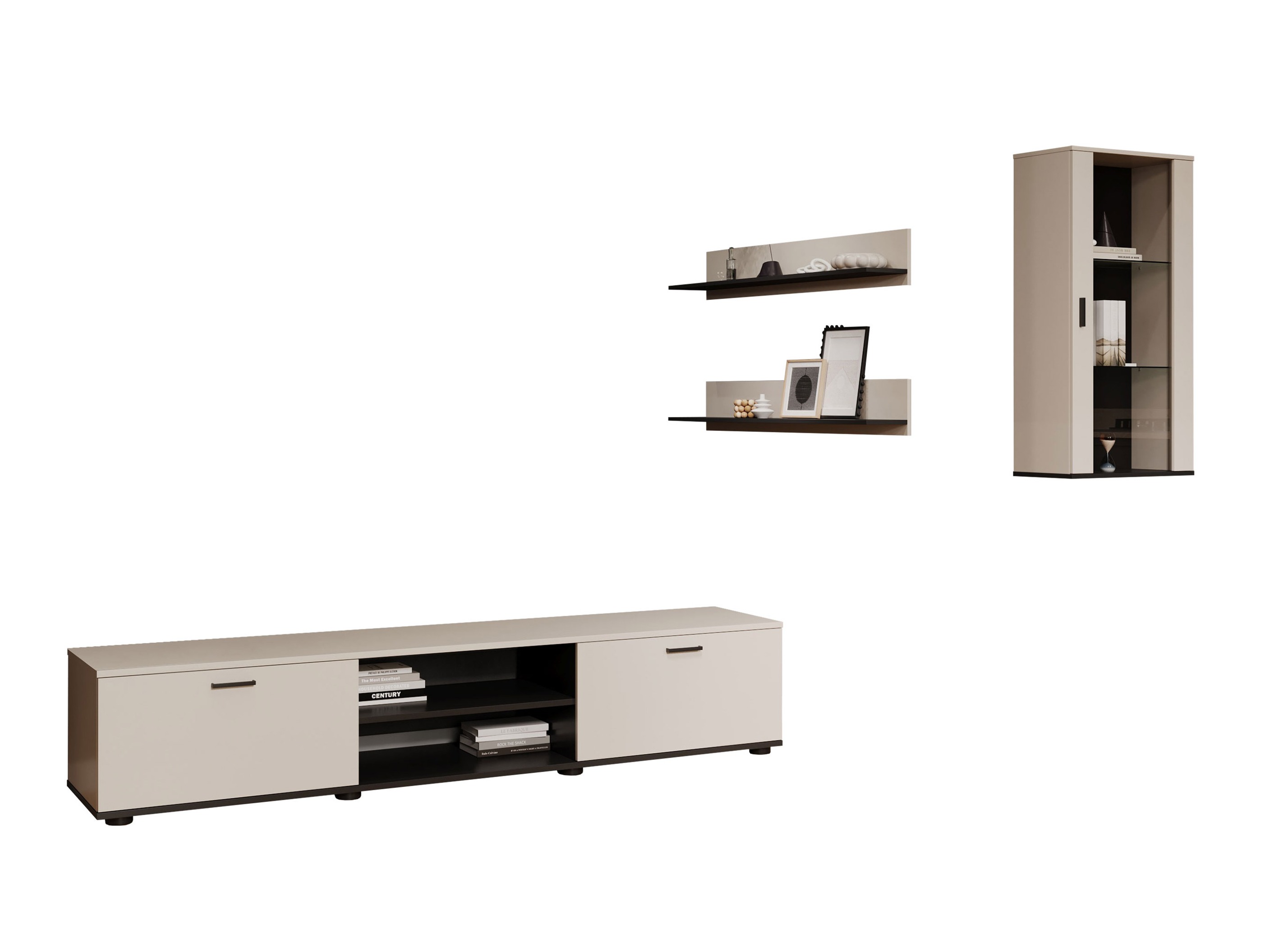 Conjunto para sala de estar Tornola 113 (Caxemira + Preto)