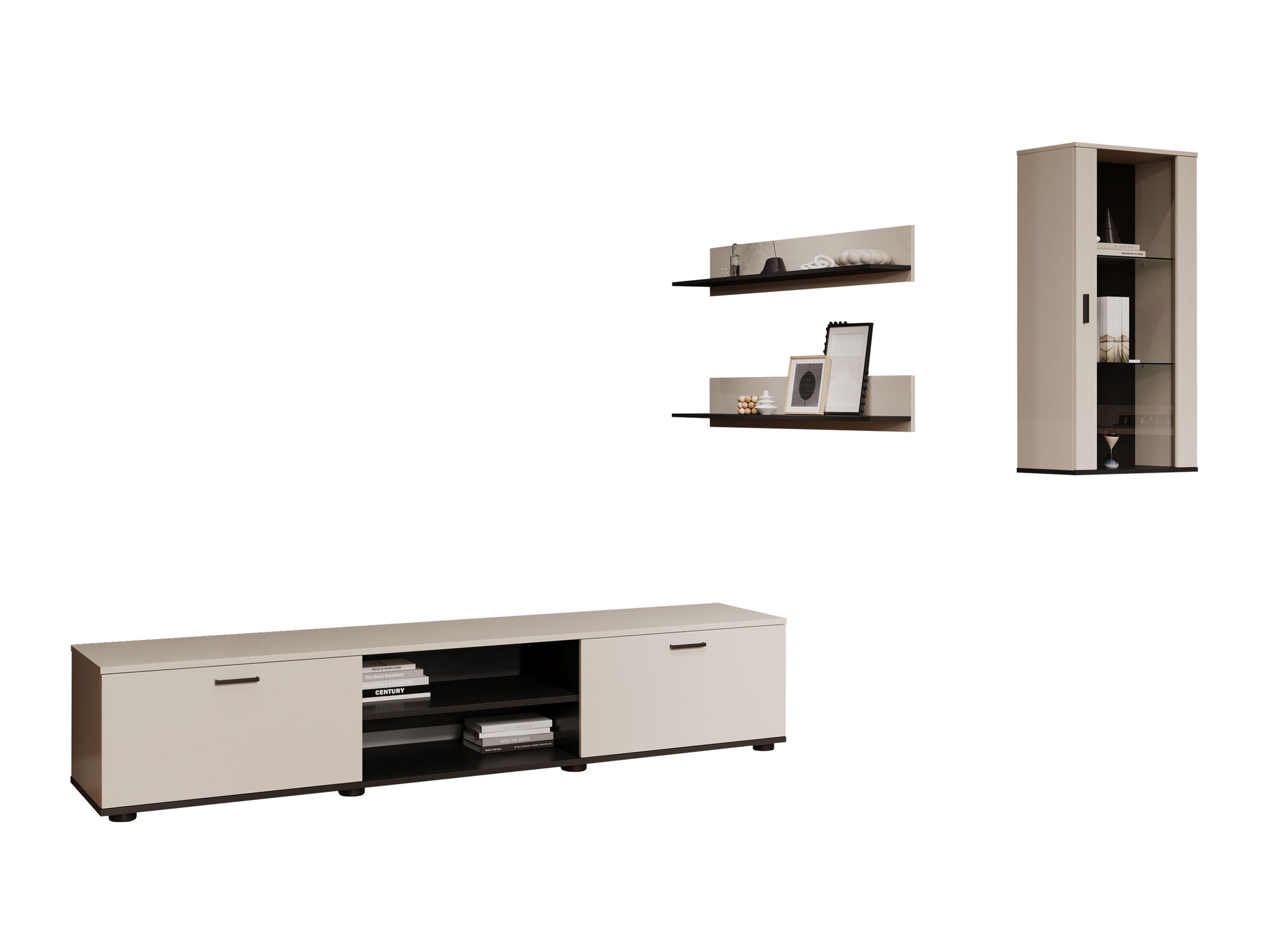 Conjunto para sala de estar Tornola 113 (Caxemira + Preto)