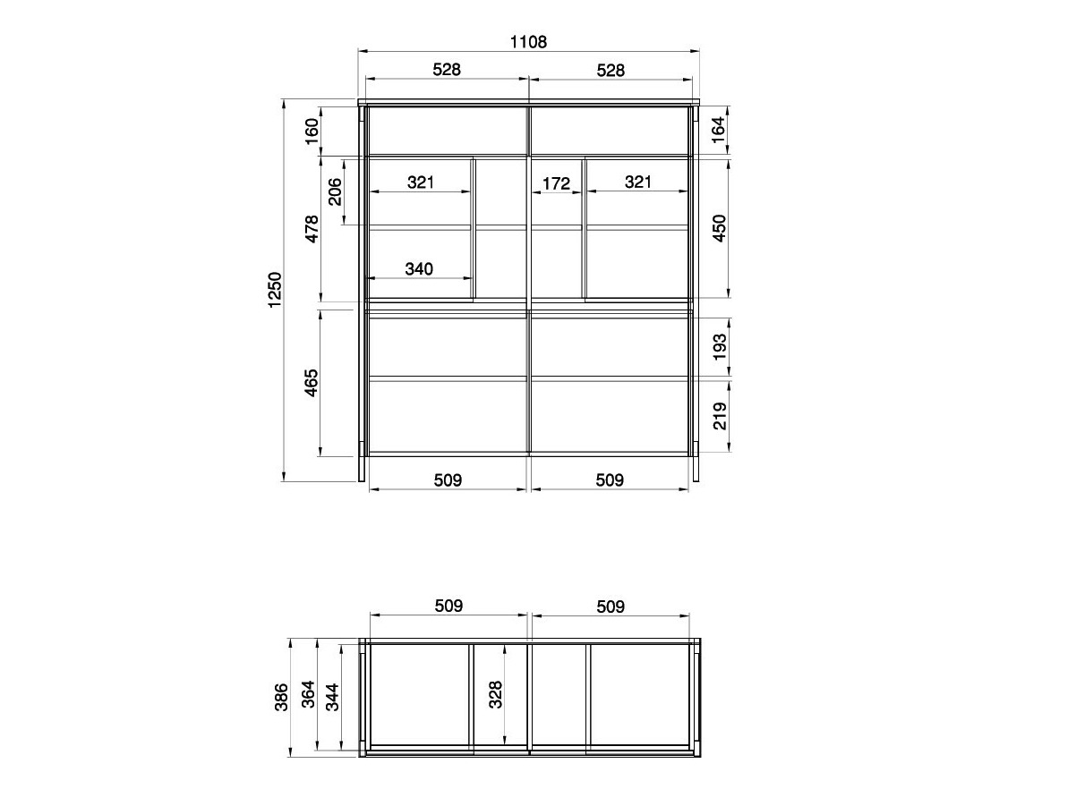 Aparador Fermaru 106 (Branco + Carvalho)