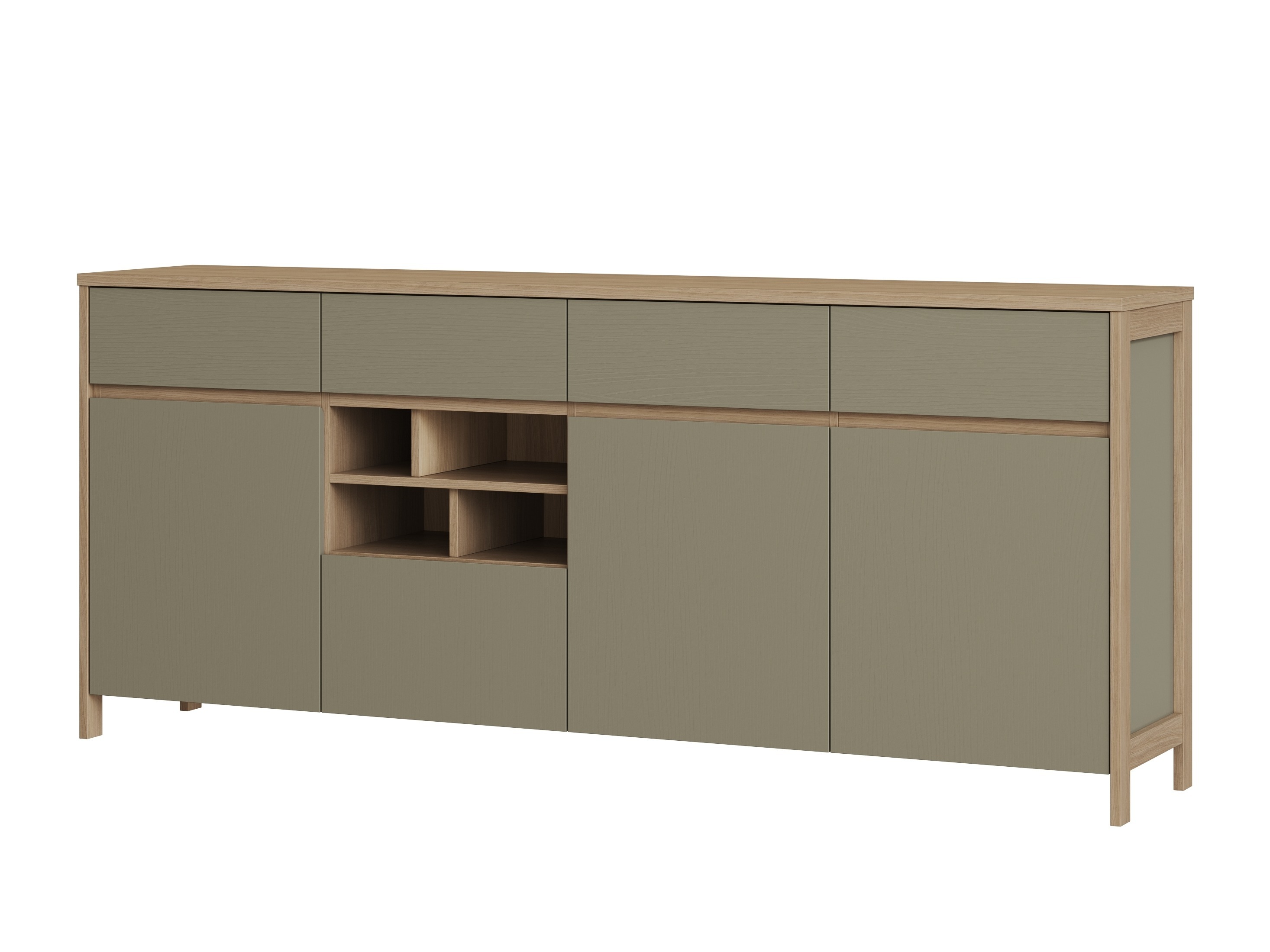 Cómoda Fermaru 105 (Verde acinzentado + Carvalho)