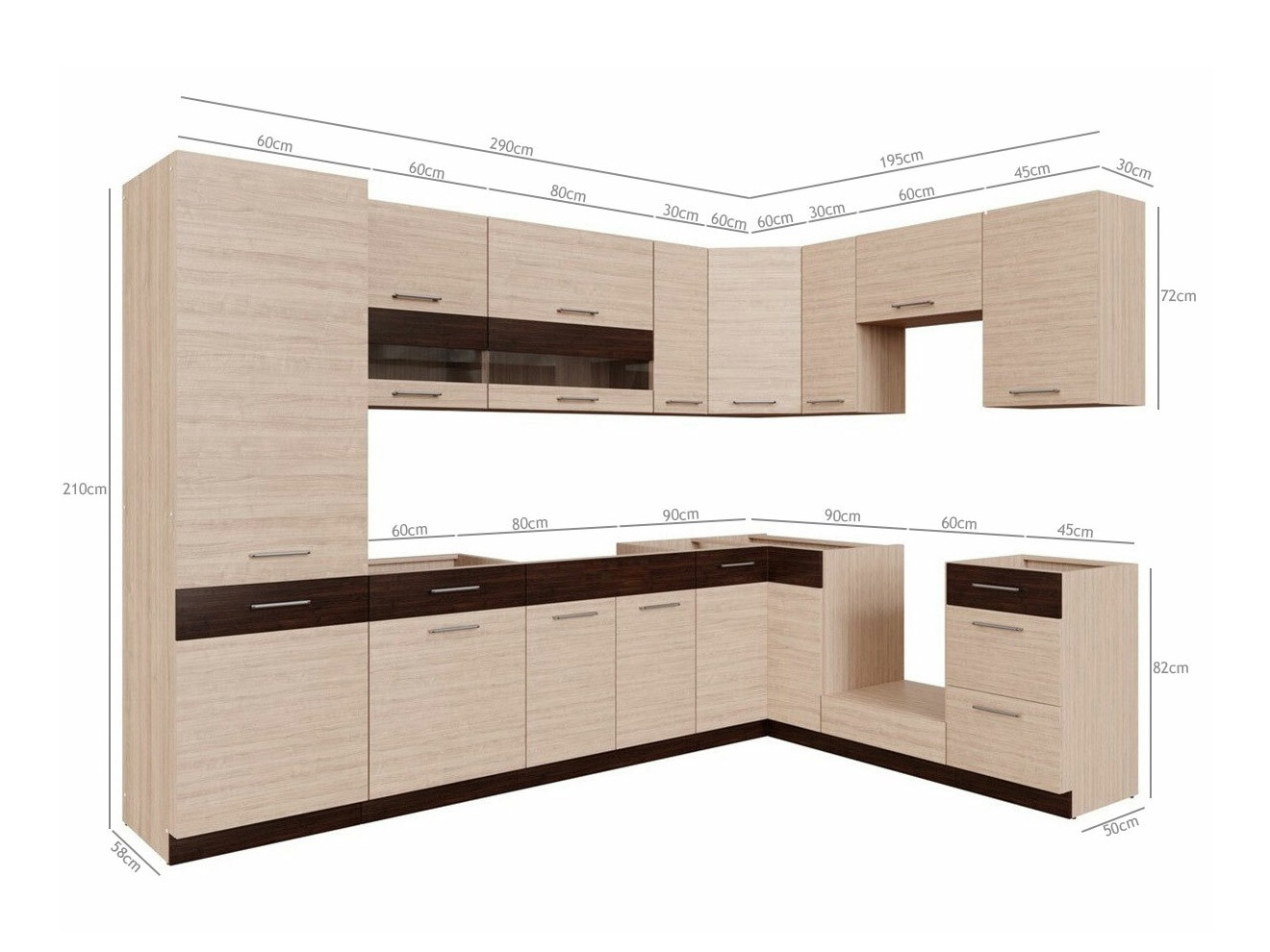 Conjunto de cozinha modular Mode Light 129