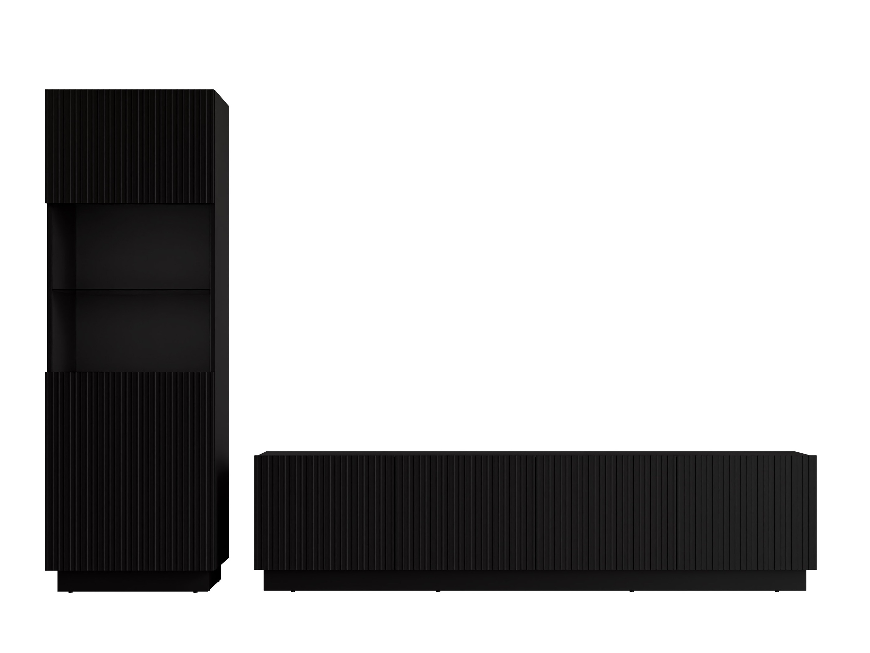 Conjunto para sala de estar Lauror (Preto)