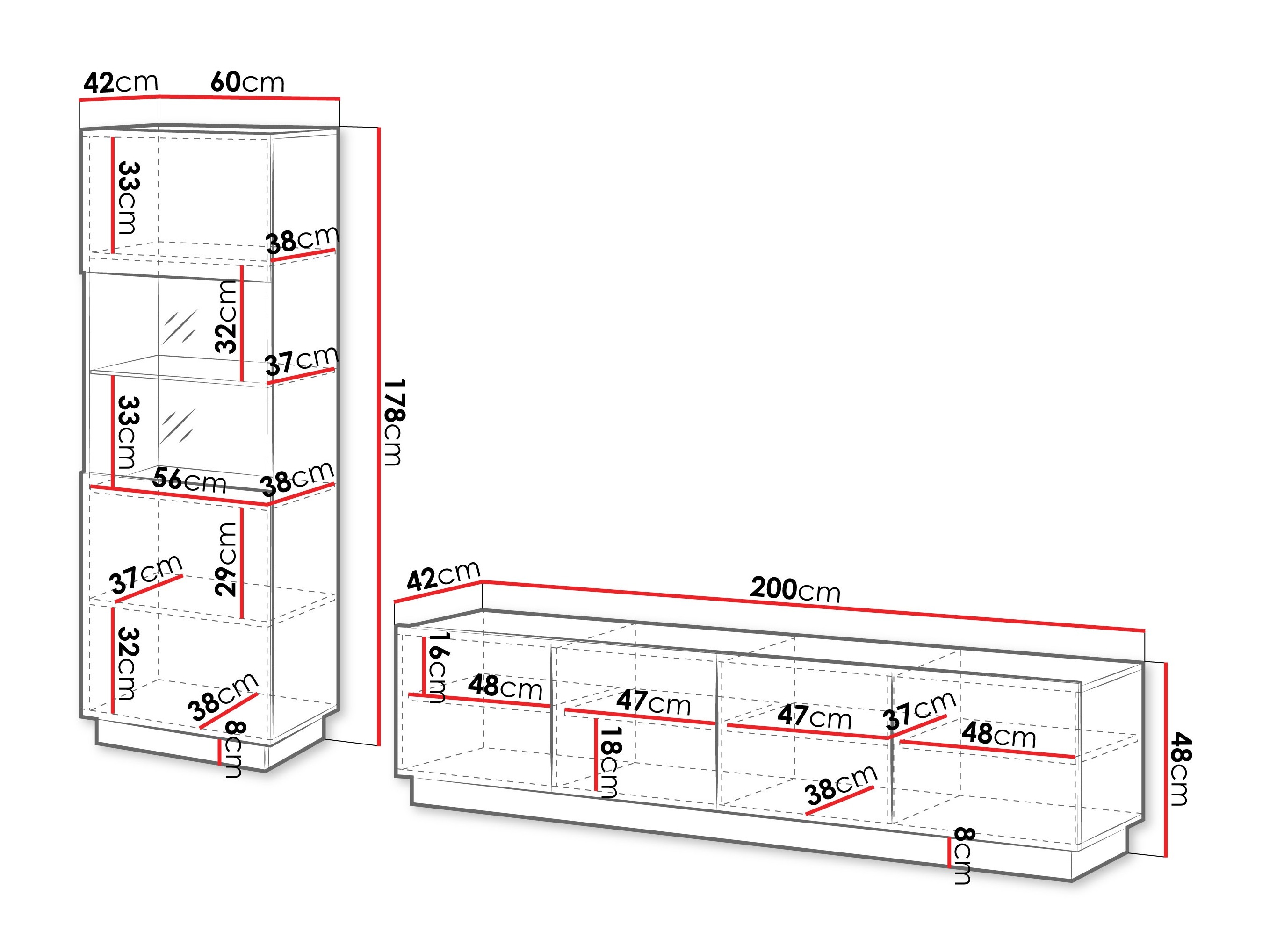 Conjunto para sala de estar Lingua (Branco)