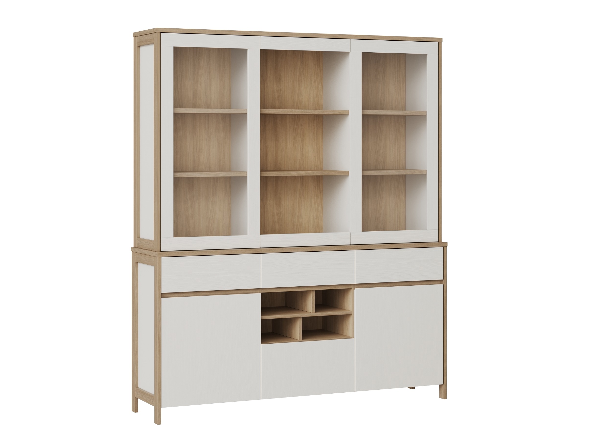 Estante Fermaru 100 (Branco + Carvalho)