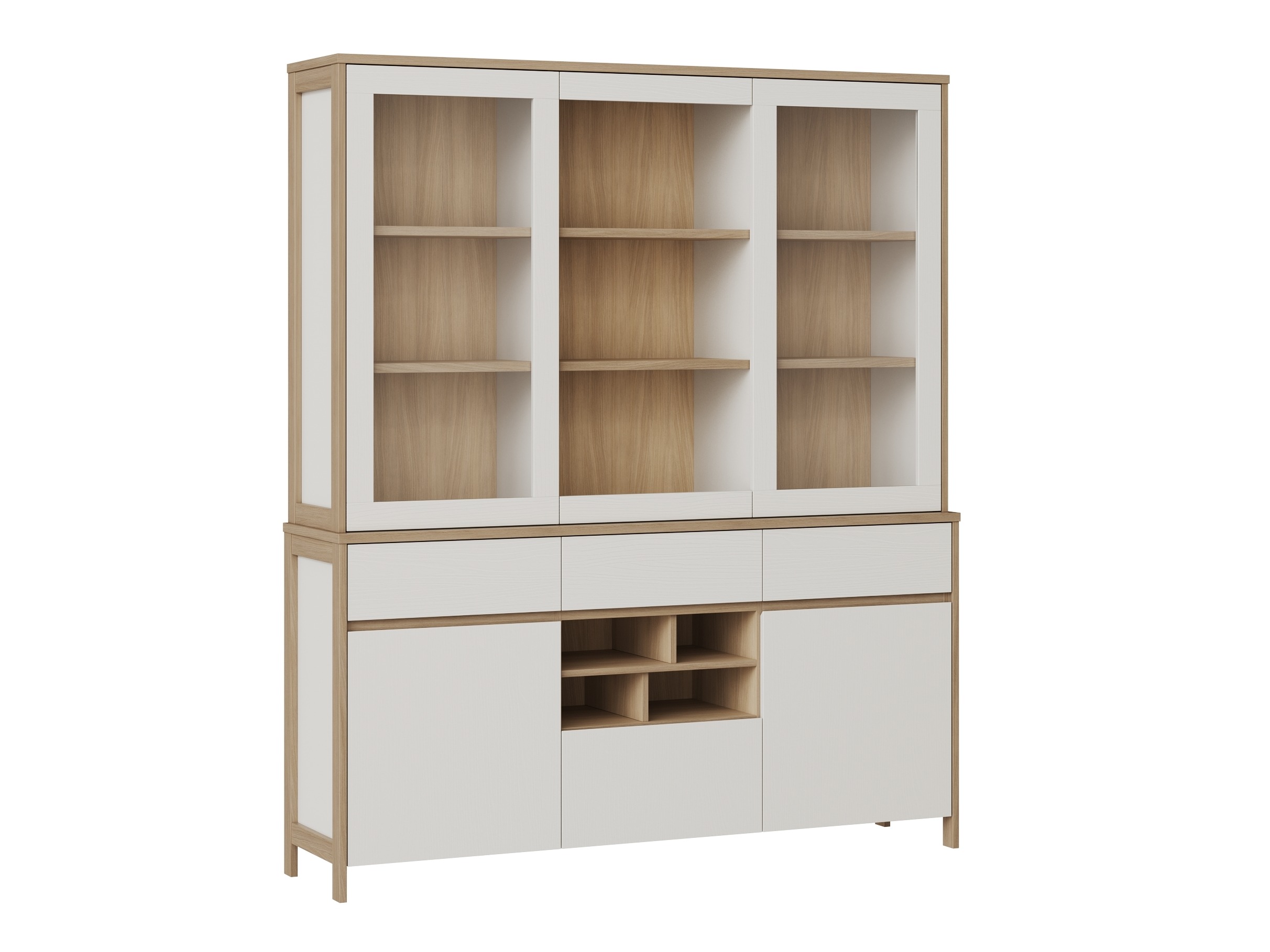 Estante Fermaru 100 (Branco + Carvalho)