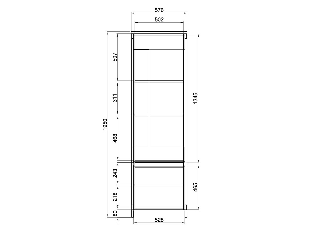 Estante Fermaru 101 (Branco + Carvalho)