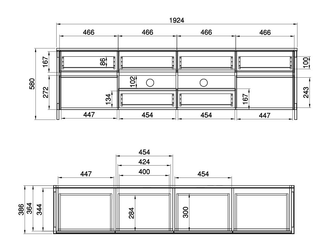 Conjunto para sala de estar Fermaru 112 (Branco + Carvalho)