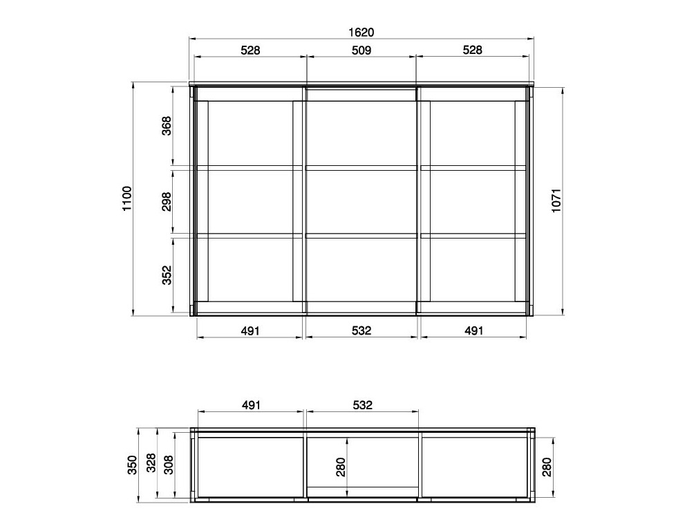 Conjunto de mobiliário Fermaru 114 (Branco + Carvalho)