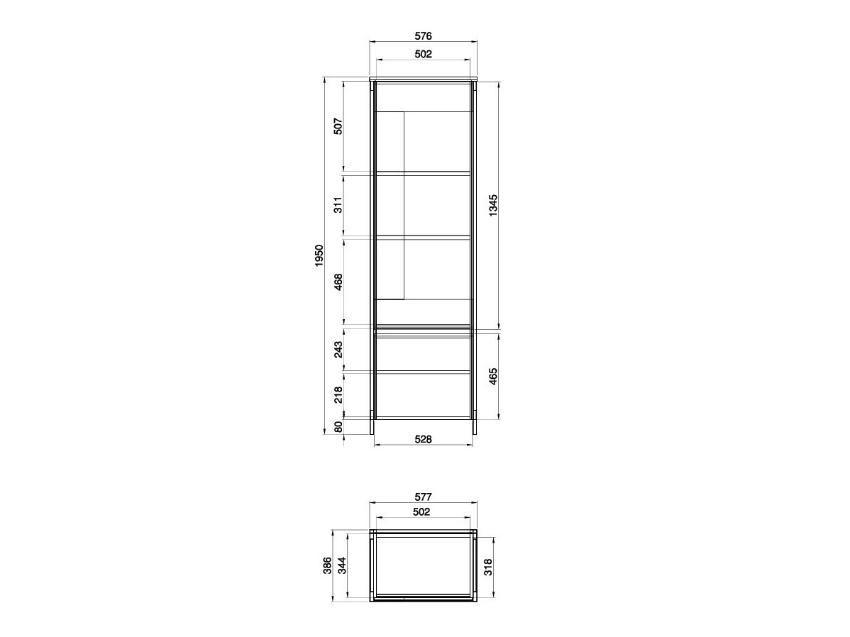 Conjunto para sala de estar Fermaru 113 (Branco + Carvalho)