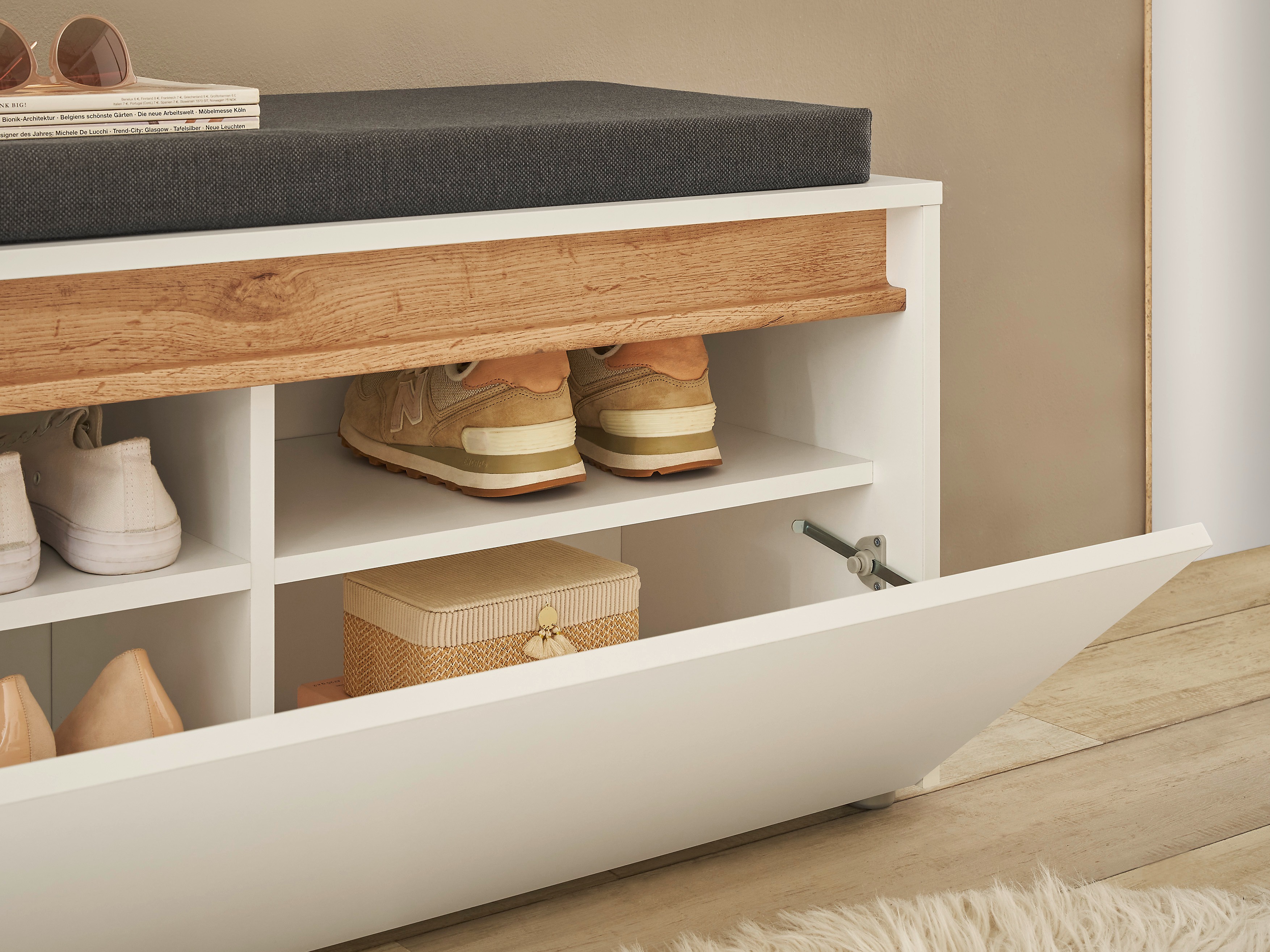 Conjunto para corredor Elbsori 176 (Branco + Carvalho wotan)